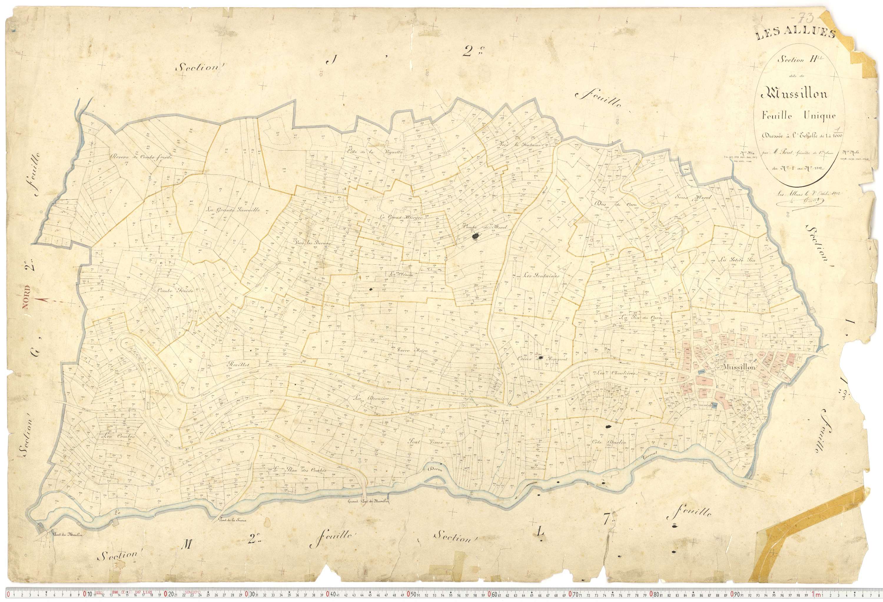 Allues - Plans cadastraux du premier cadastre français.