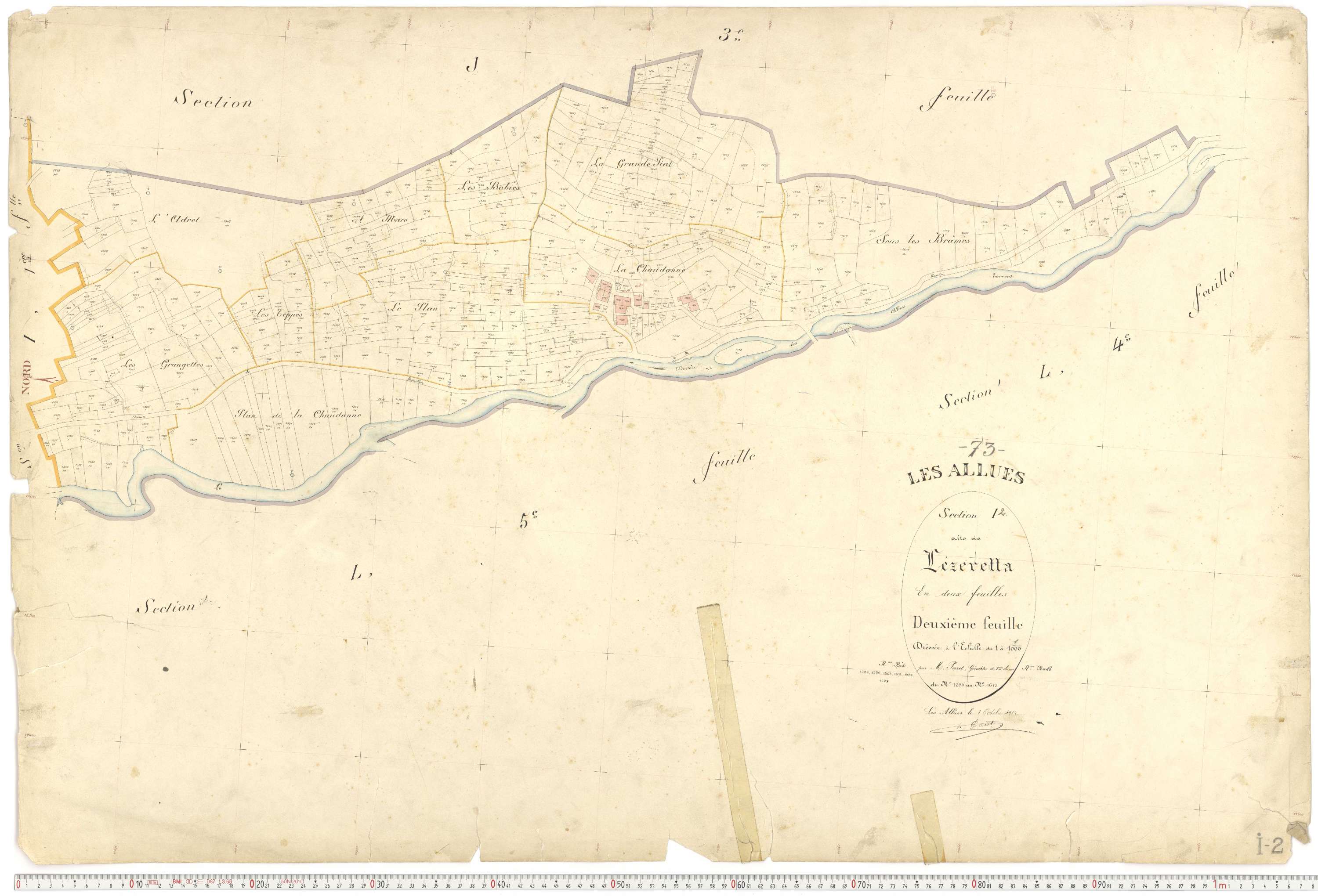 Allues - Plans cadastraux du premier cadastre français.