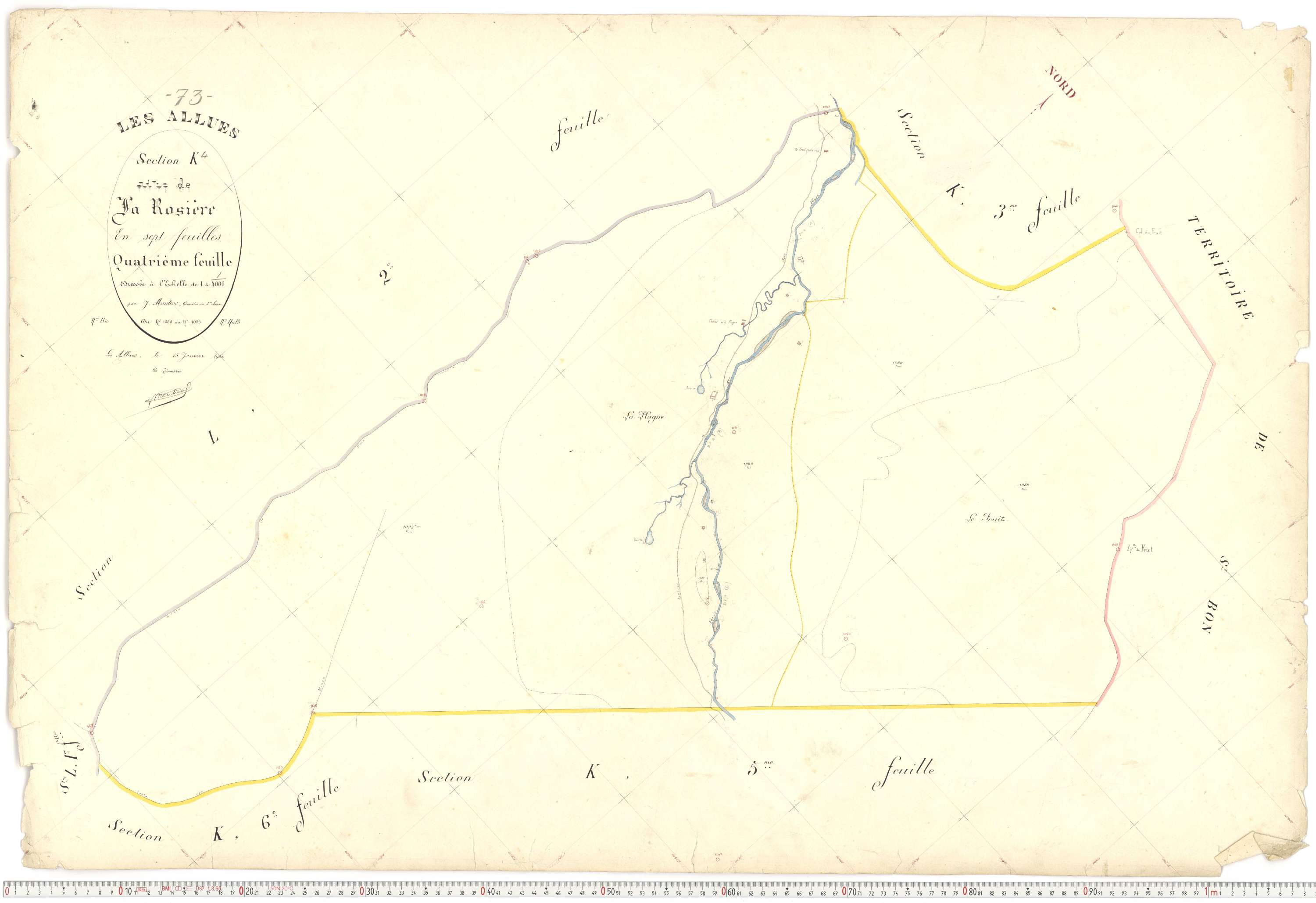 Allues - Plans cadastraux du premier cadastre français.