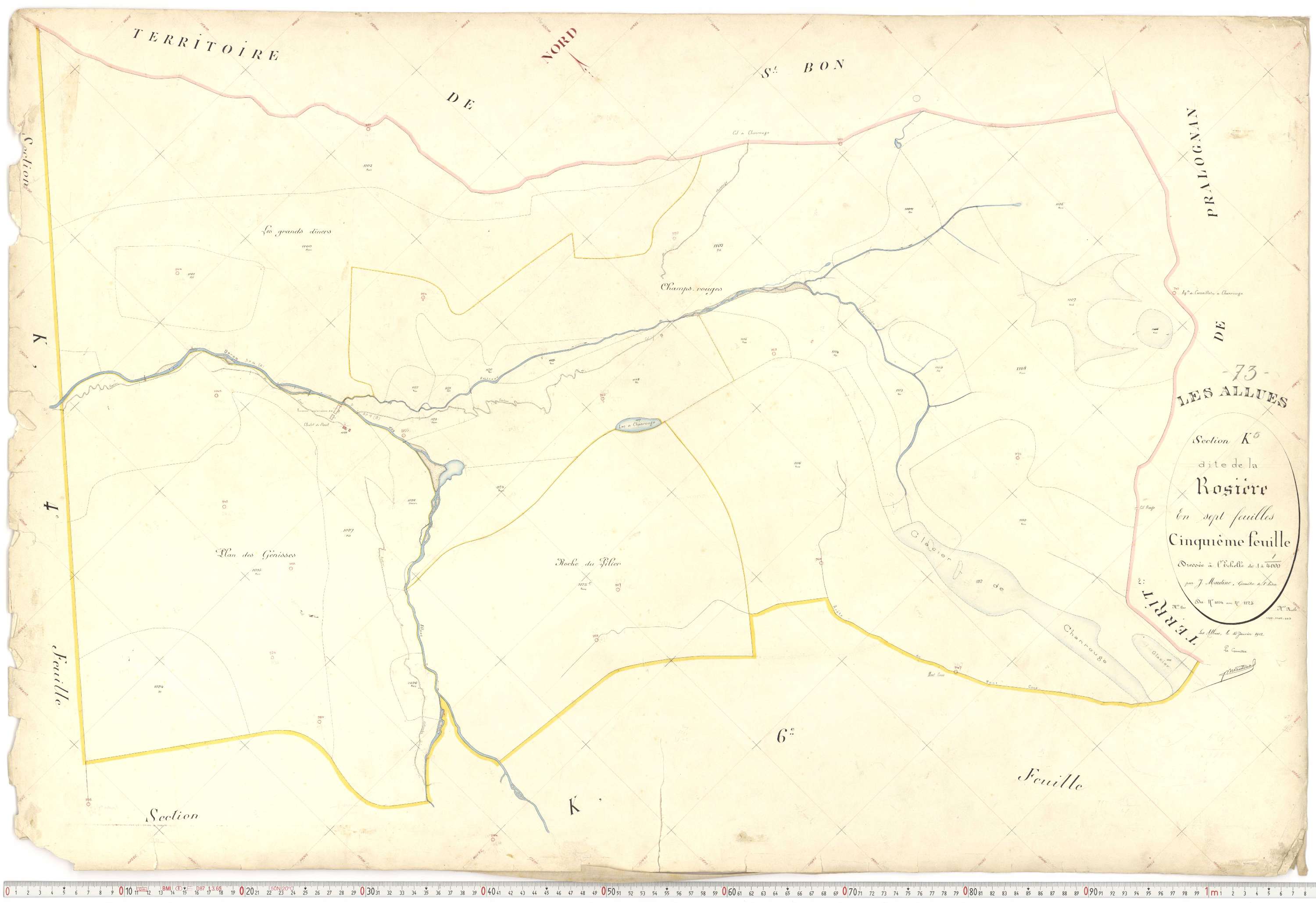 Allues - Plans cadastraux du premier cadastre français.