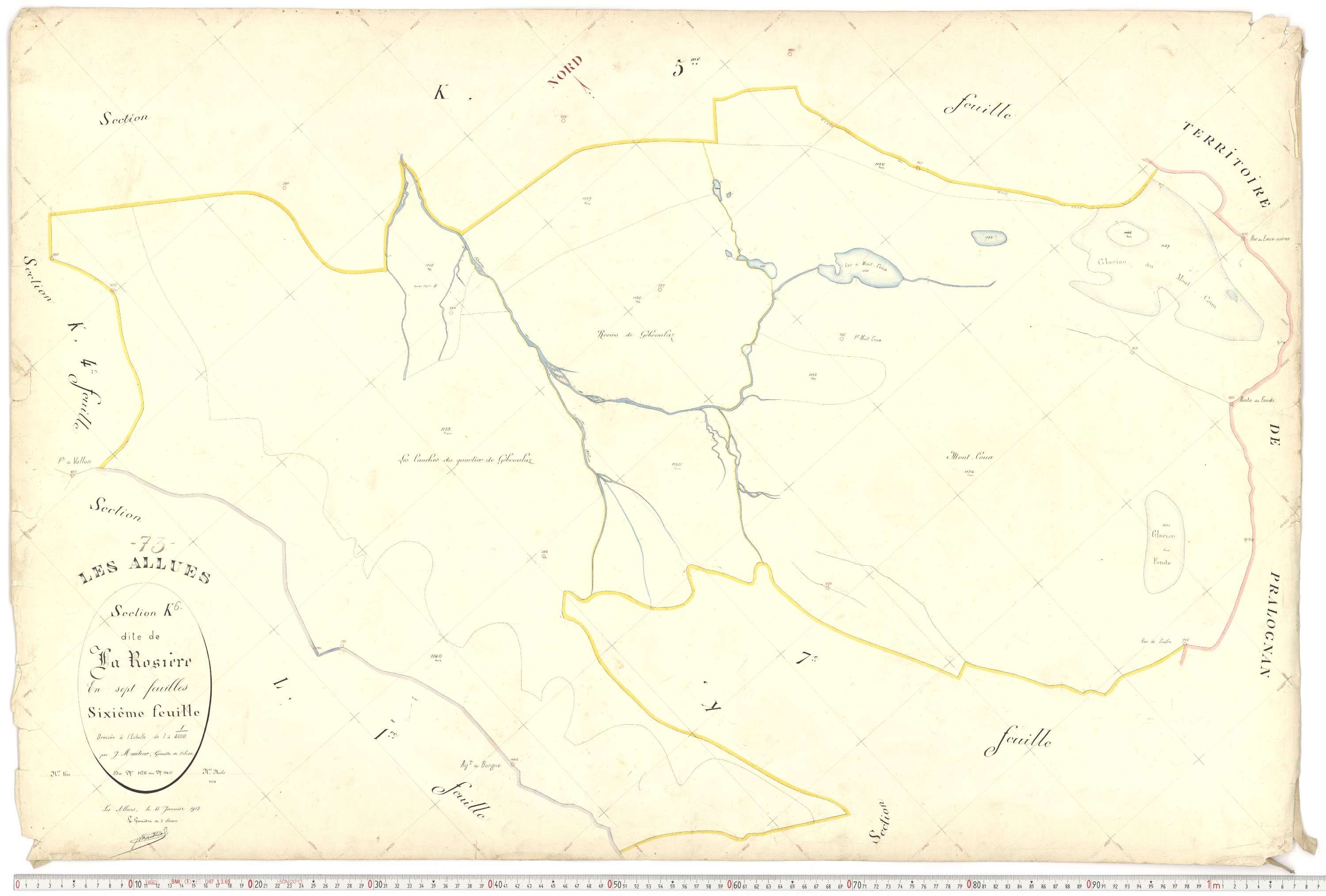 Allues - Plans cadastraux du premier cadastre français.