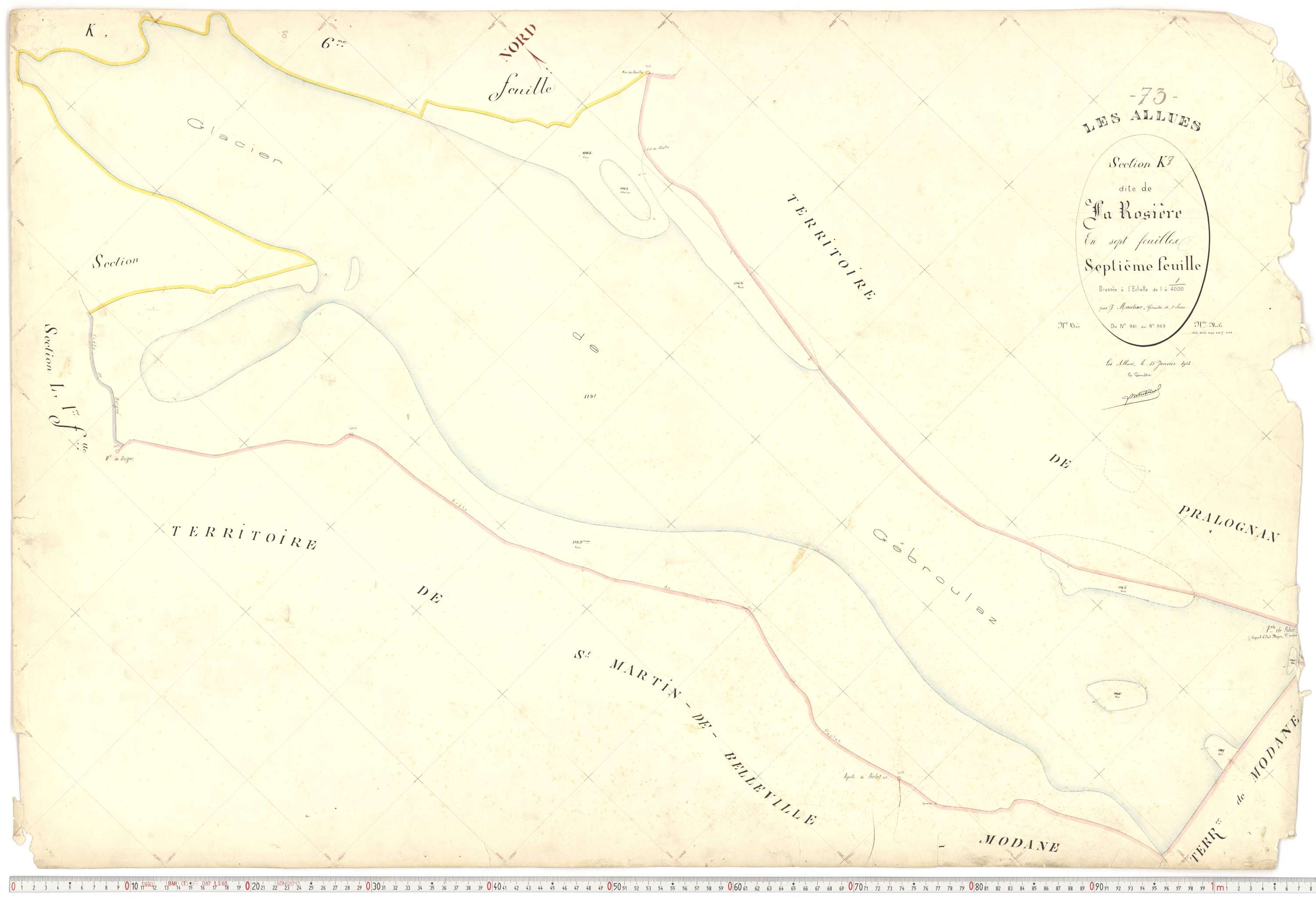 Allues - Plans cadastraux du premier cadastre français.