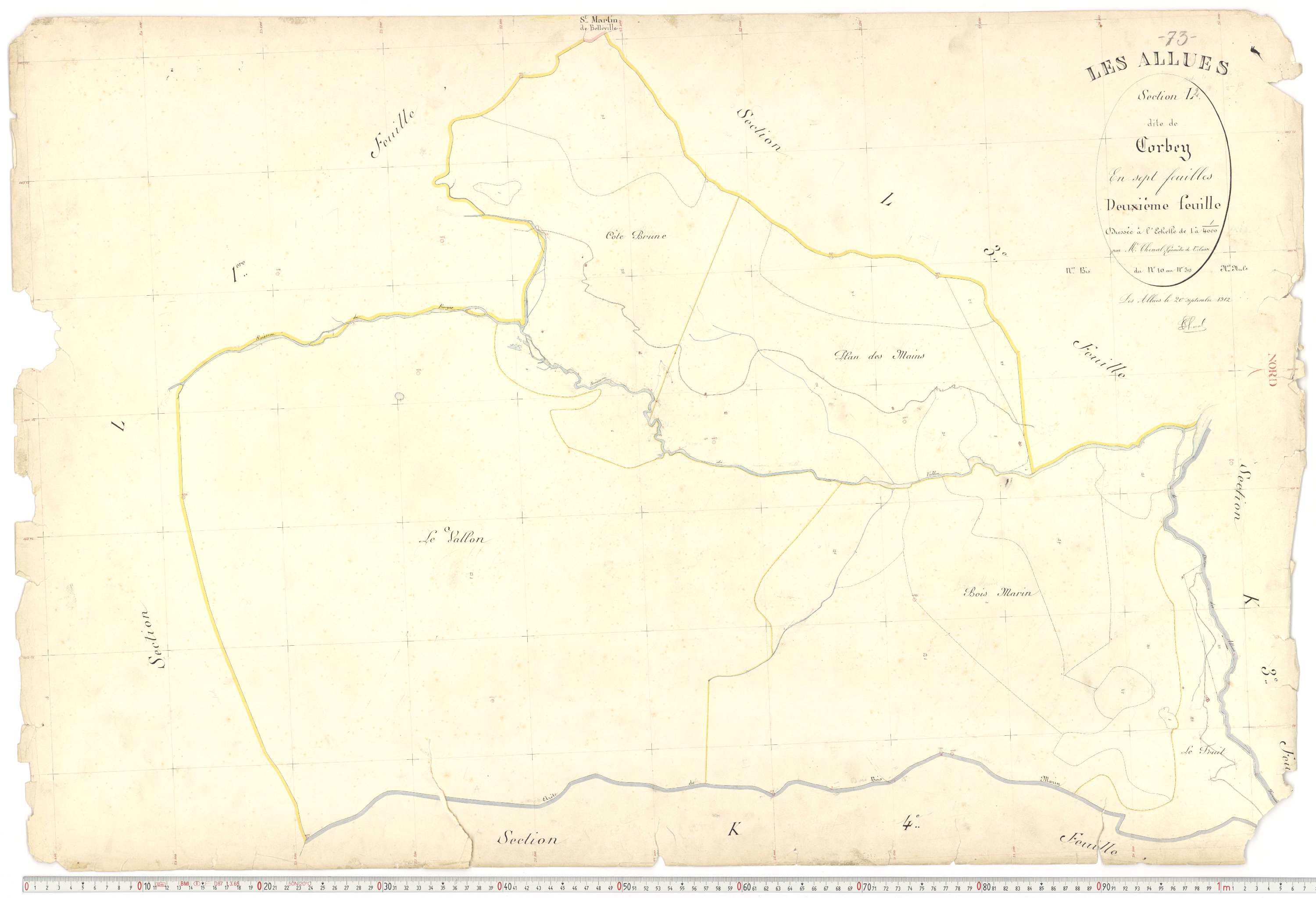 Allues - Plans cadastraux du premier cadastre français.