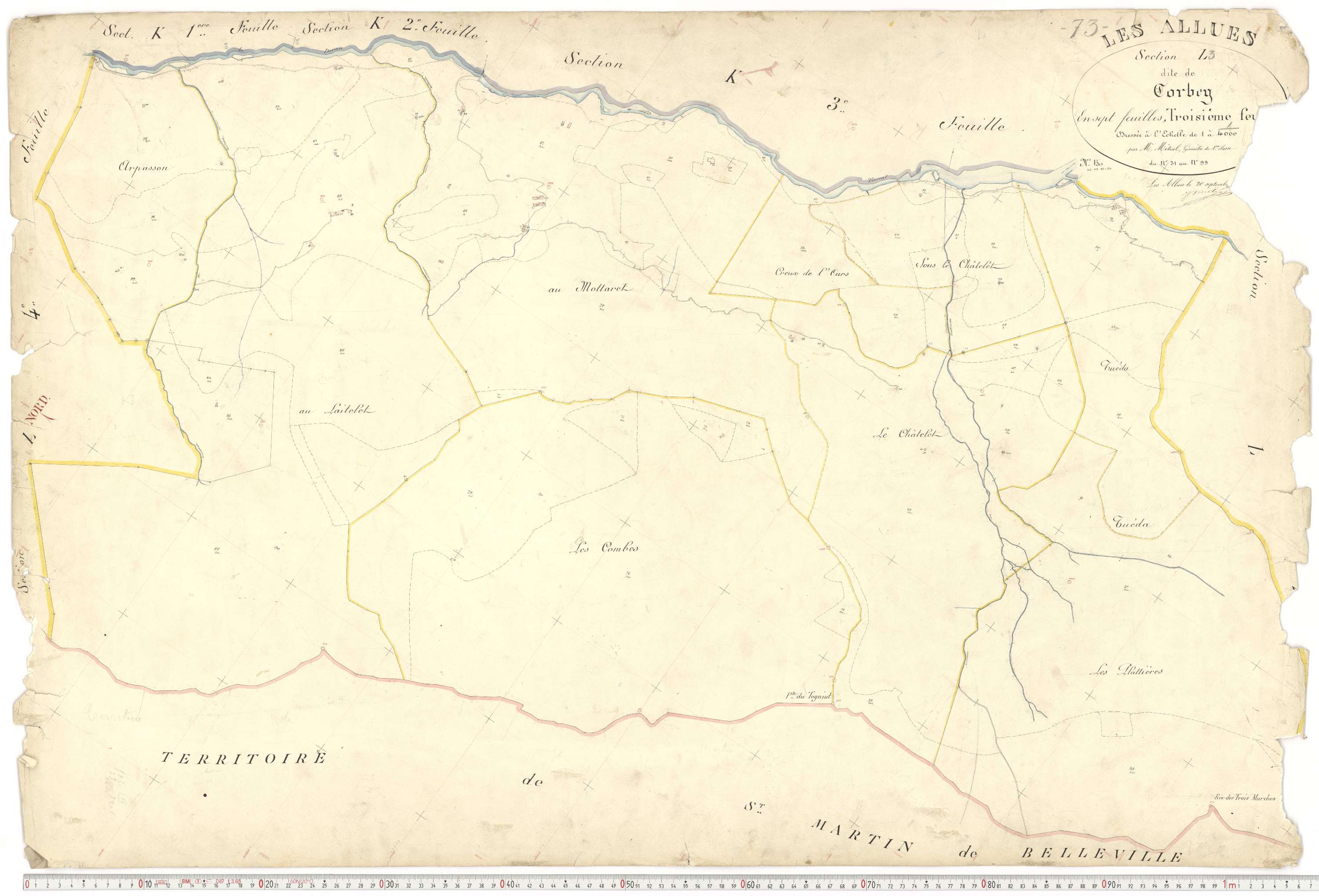 Allues - Plans cadastraux du premier cadastre français.