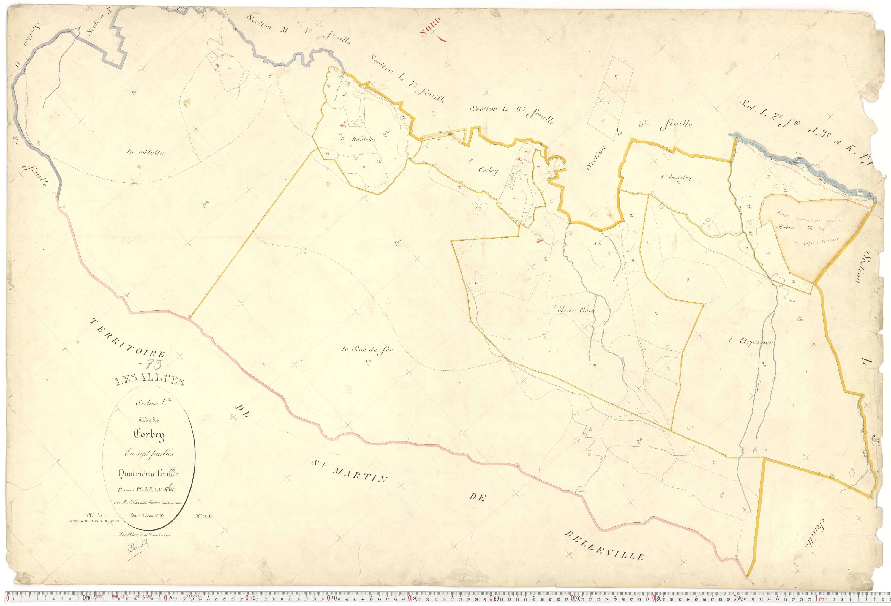 Allues - Plans cadastraux du premier cadastre français.