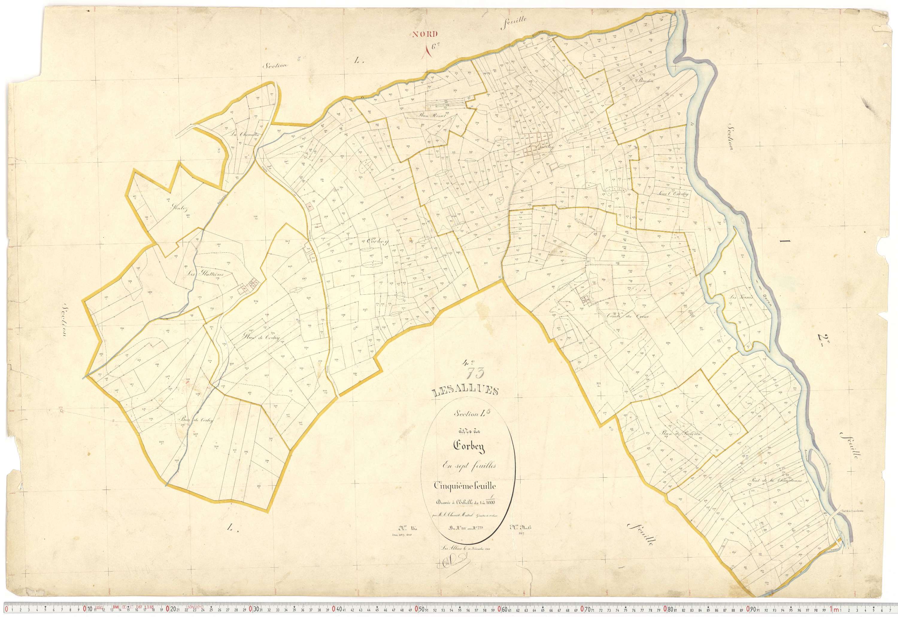 Allues - Plans cadastraux du premier cadastre français.