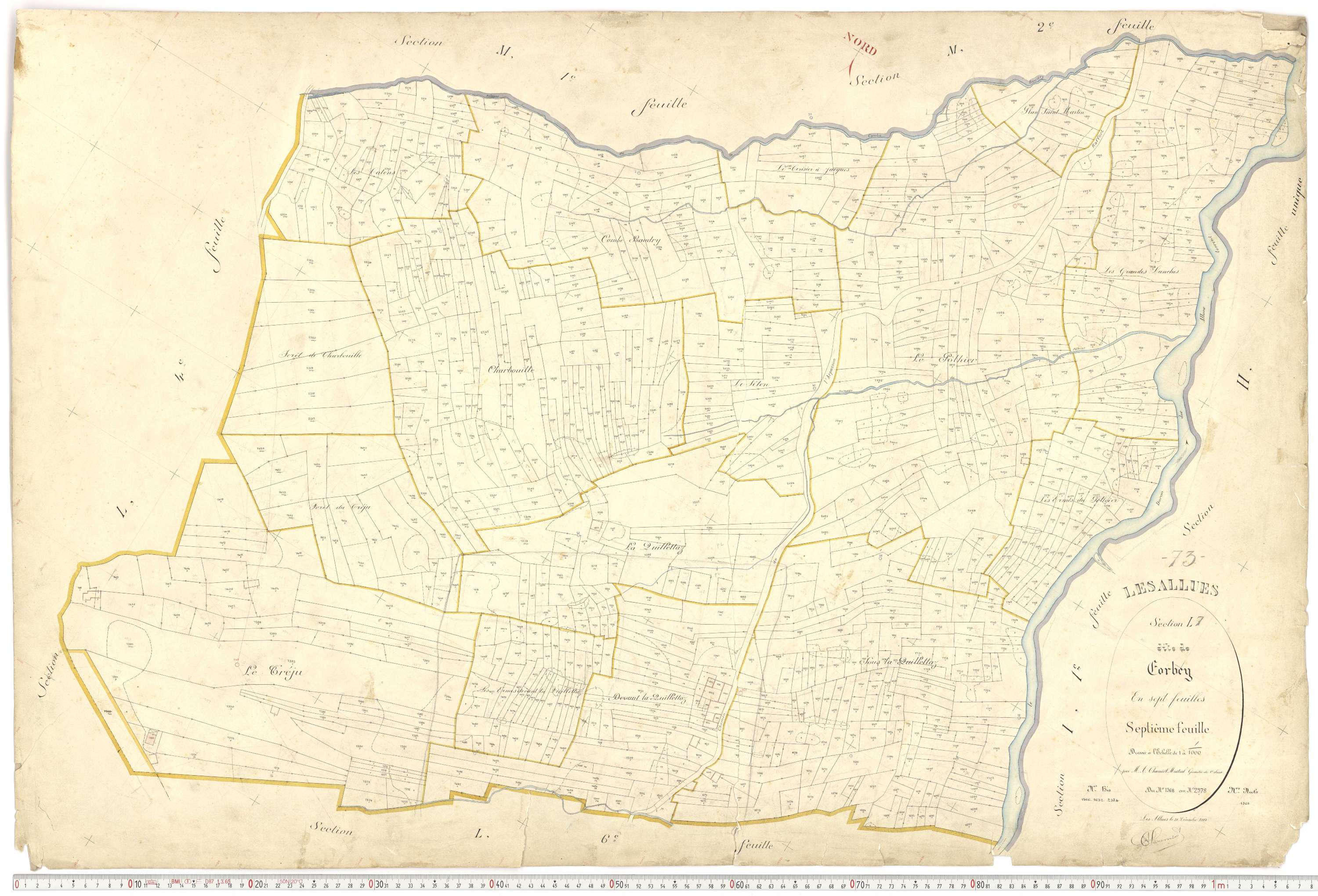 Allues - Plans cadastraux du premier cadastre français.