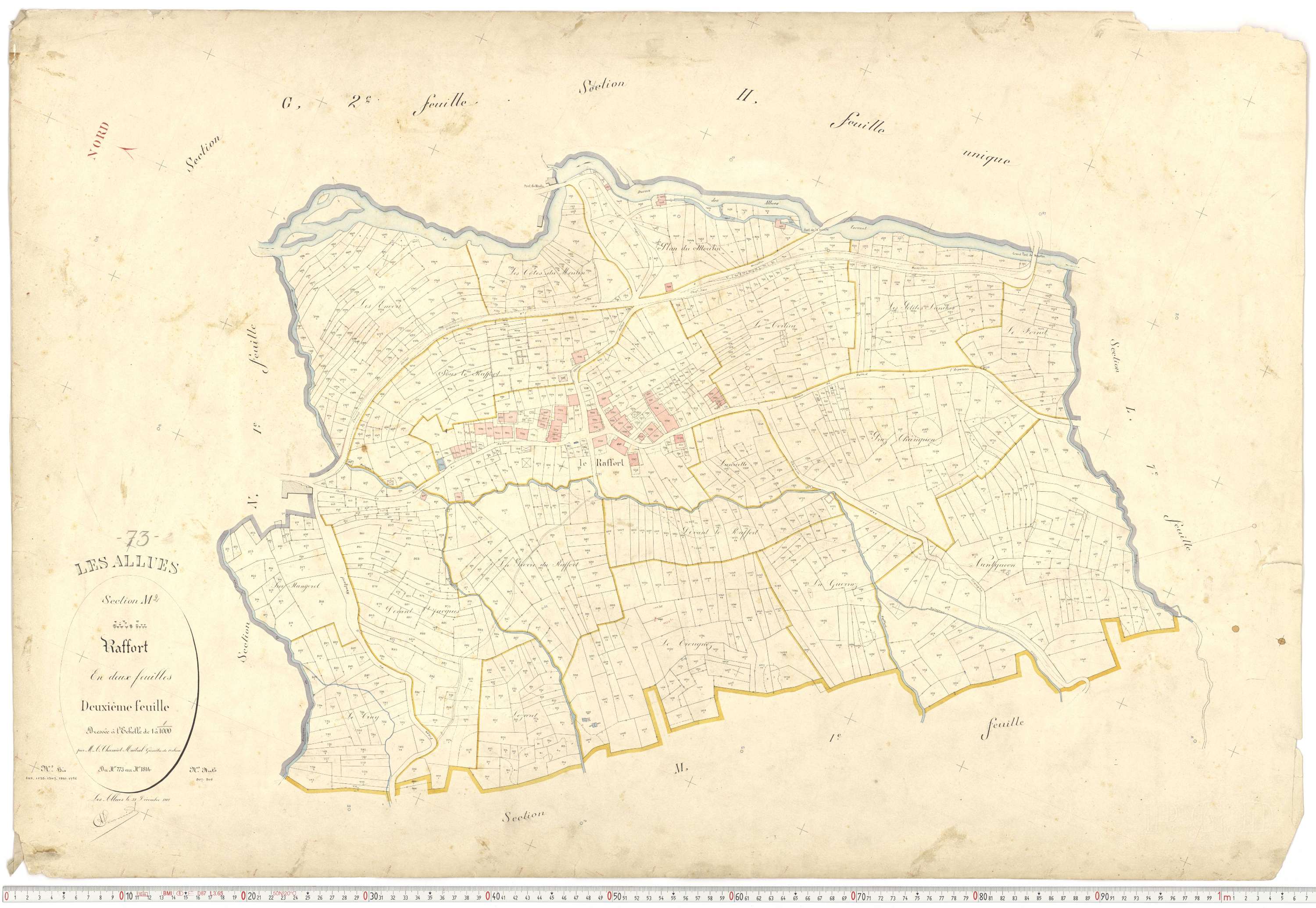 Allues - Plans cadastraux du premier cadastre français.