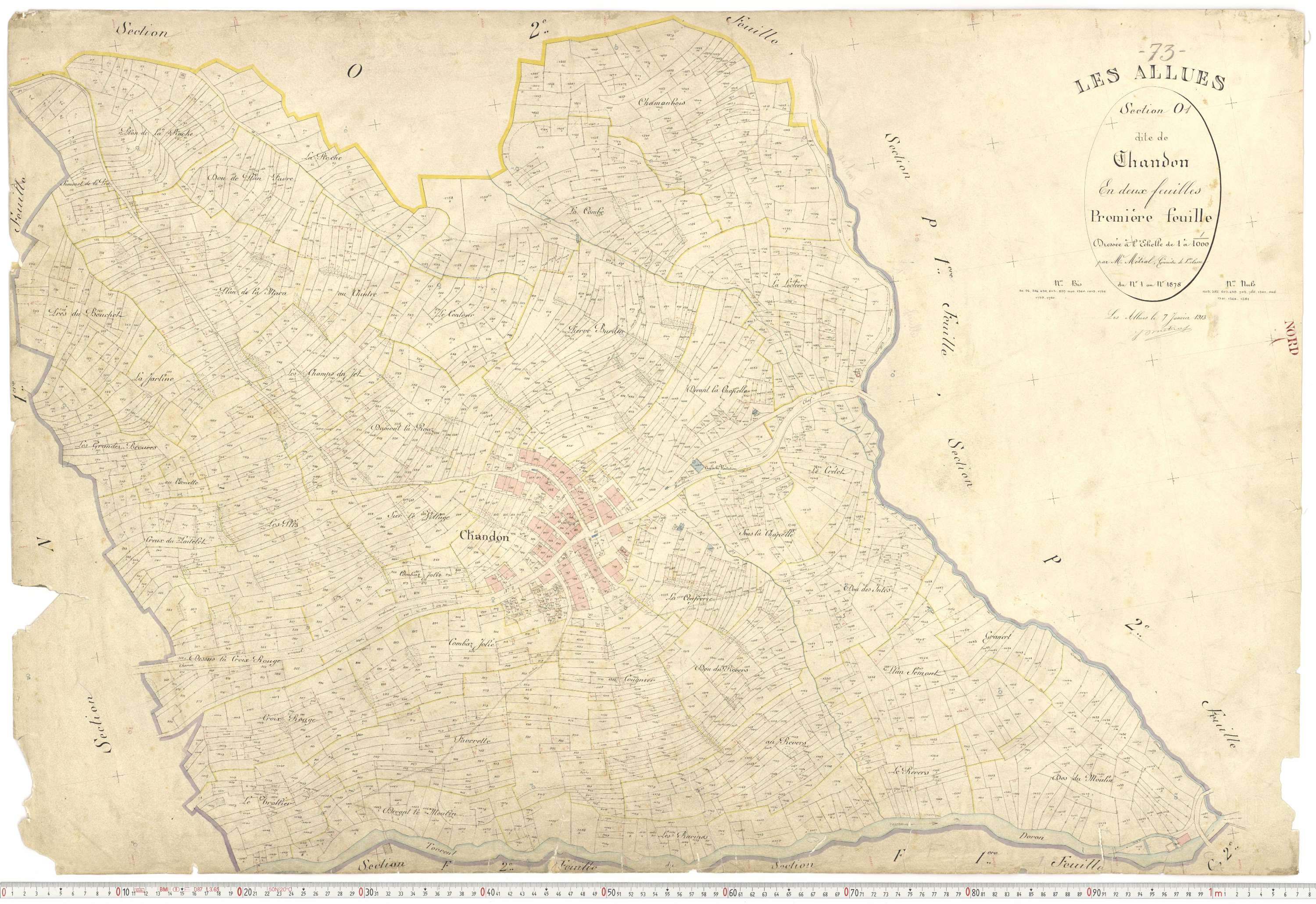 Allues - Plans cadastraux du premier cadastre français.
