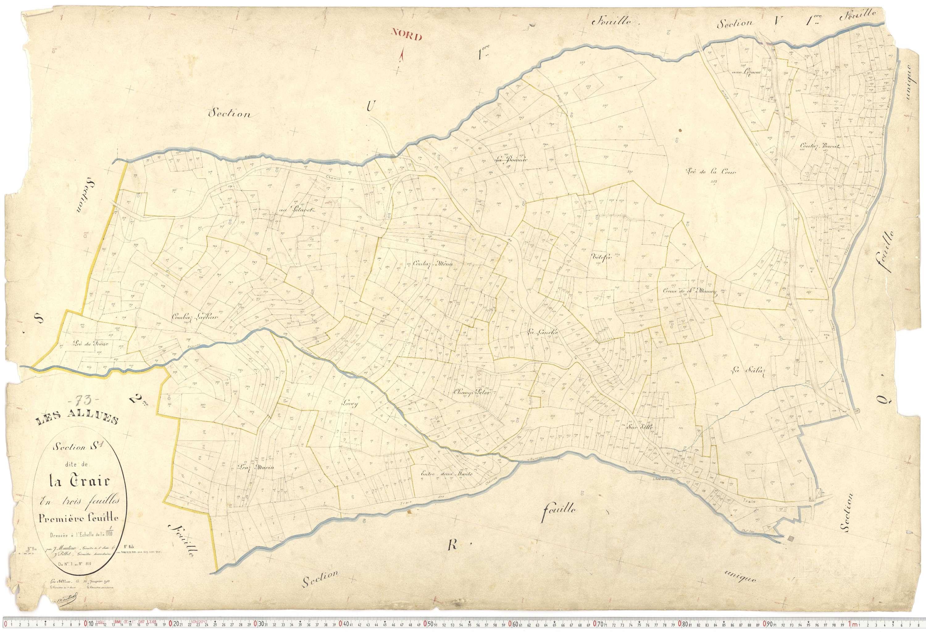 Allues - Plans cadastraux du premier cadastre français.