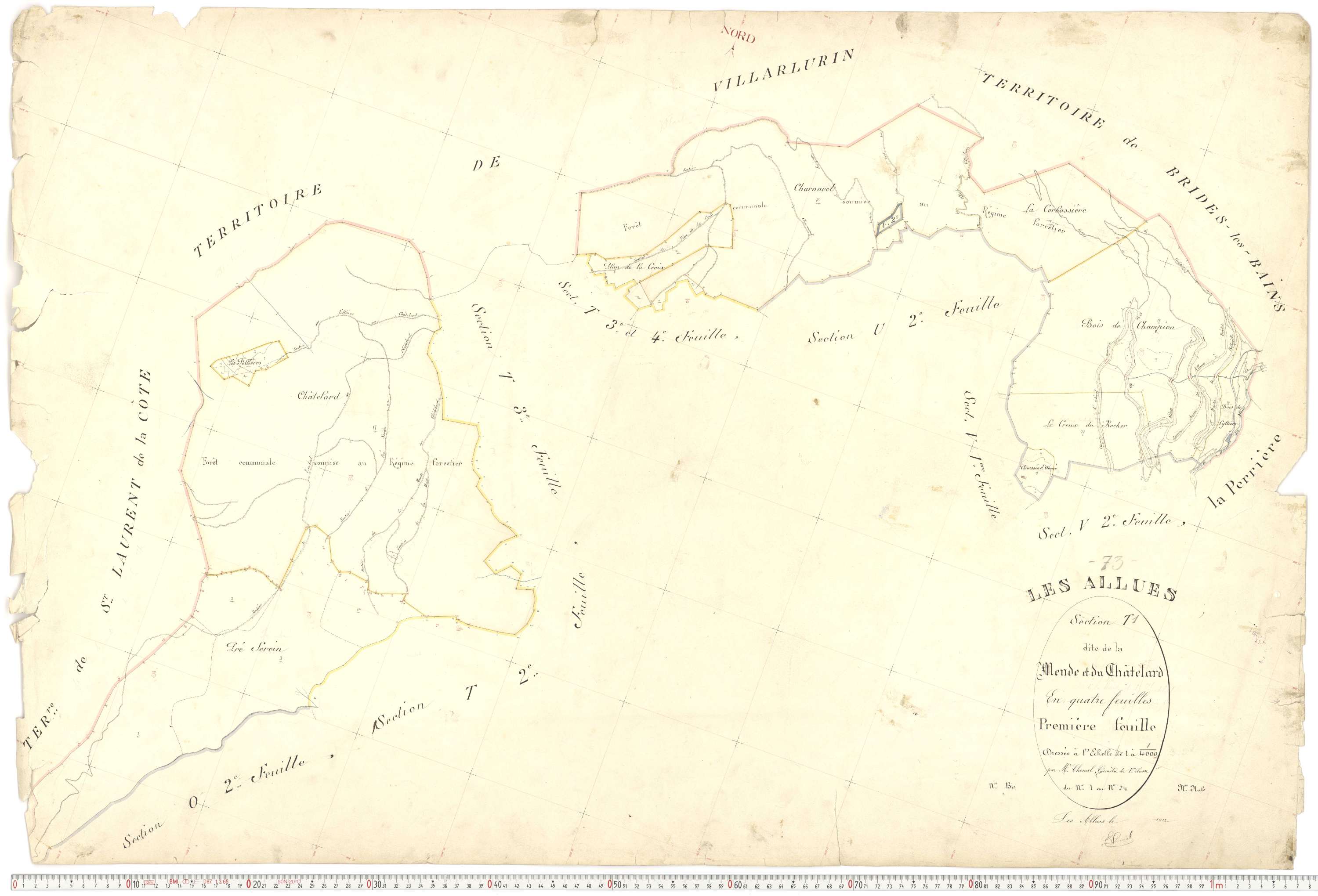 Allues - Plans cadastraux du premier cadastre français.