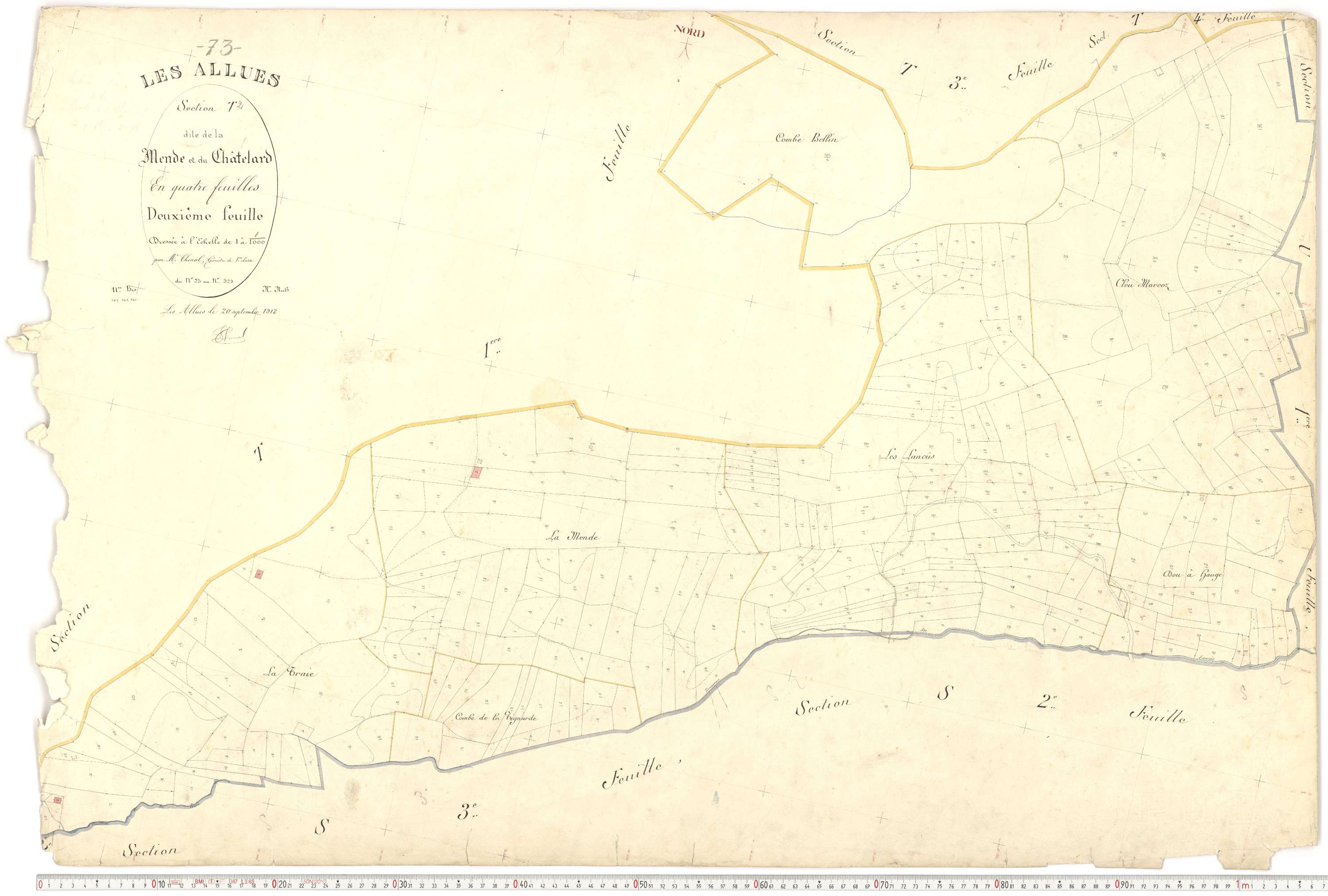 Allues - Plans cadastraux du premier cadastre français.