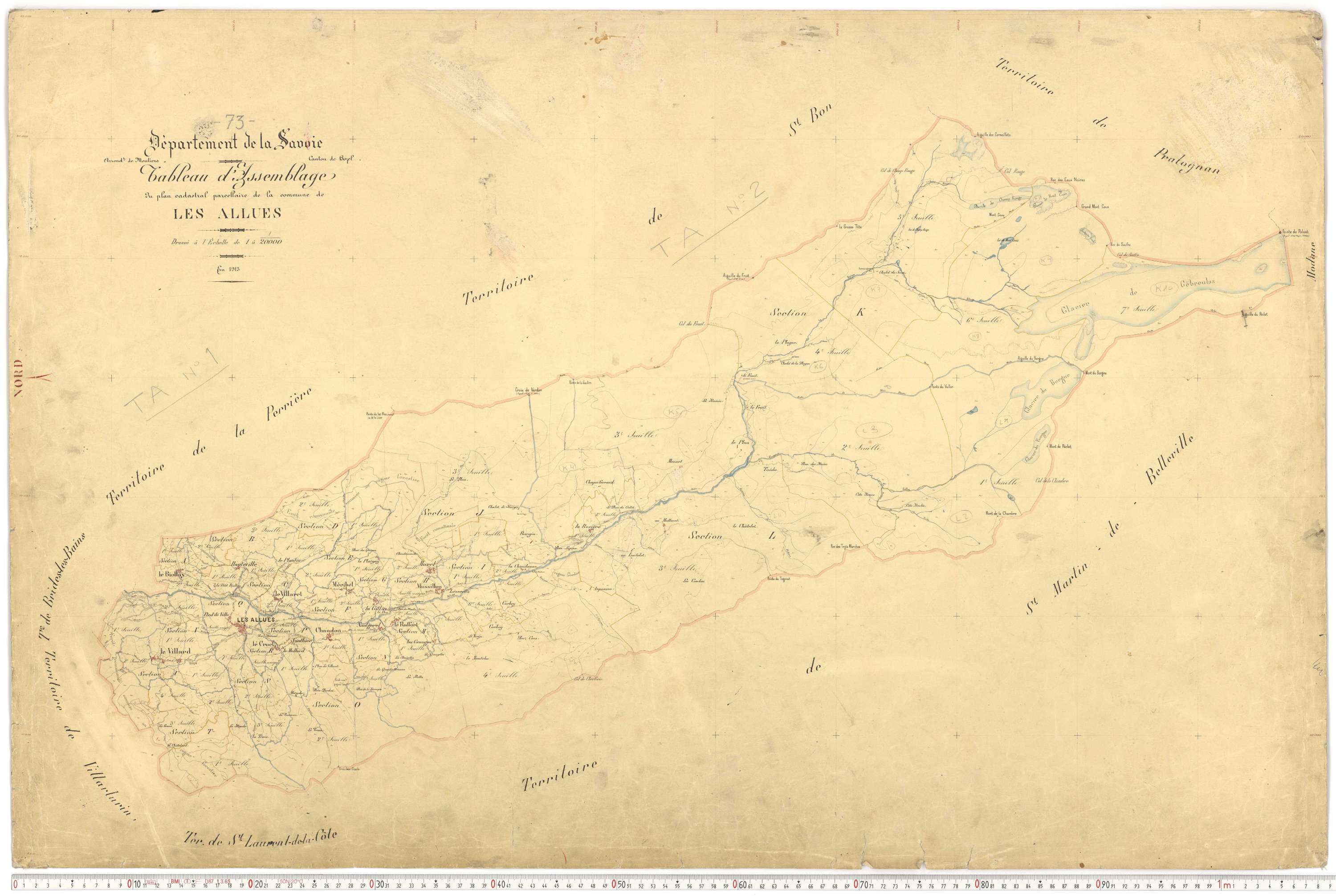 Allues - Plans cadastraux du premier cadastre français.