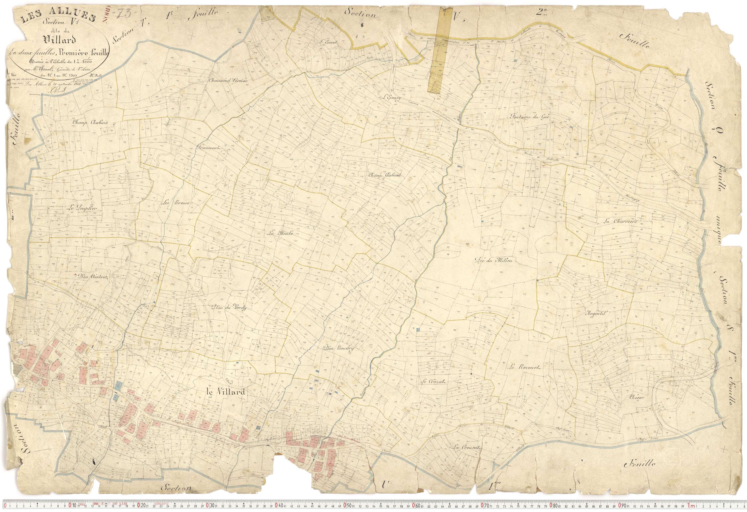Allues - Plans cadastraux du premier cadastre français.