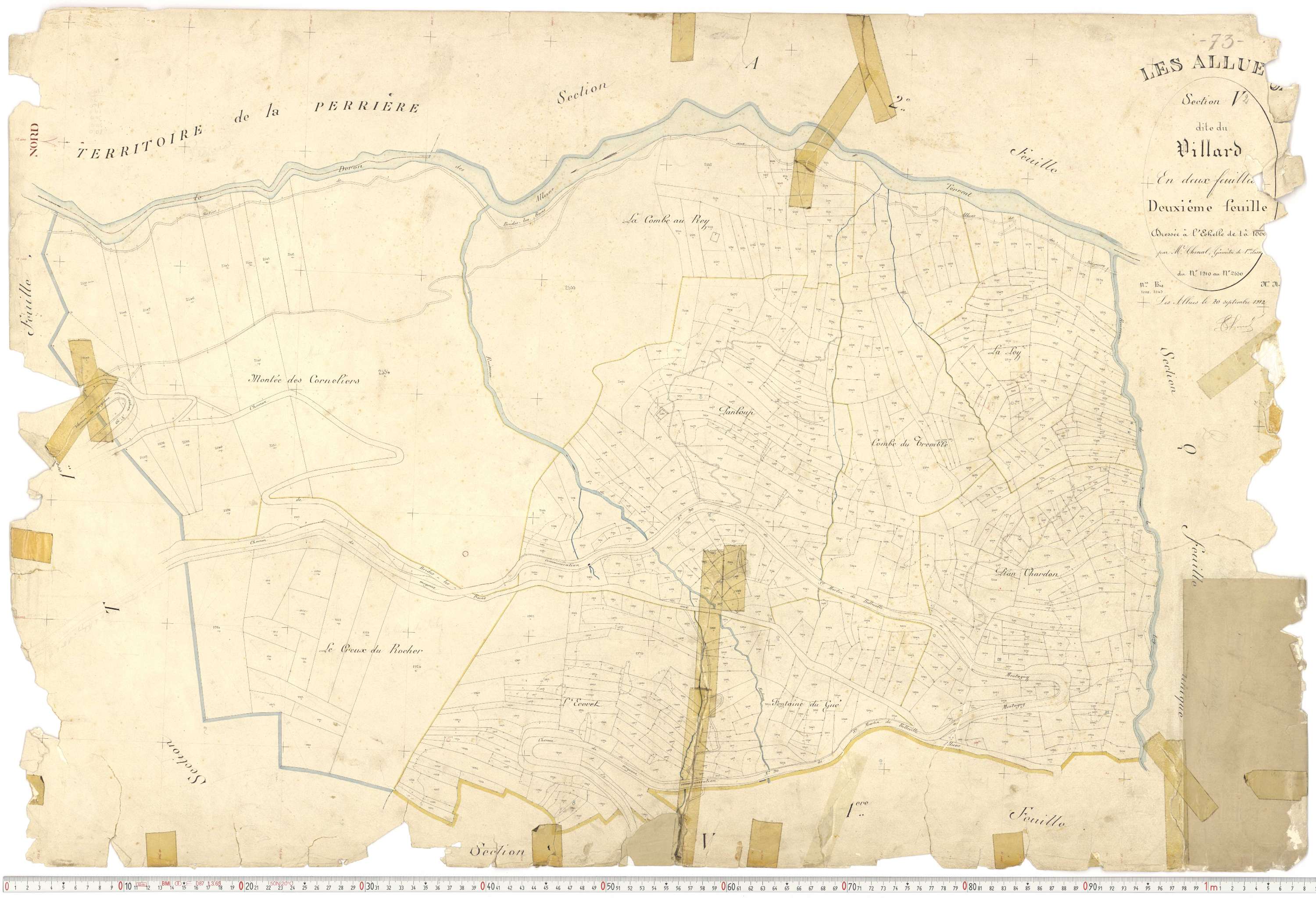 Allues - Plans cadastraux du premier cadastre français.