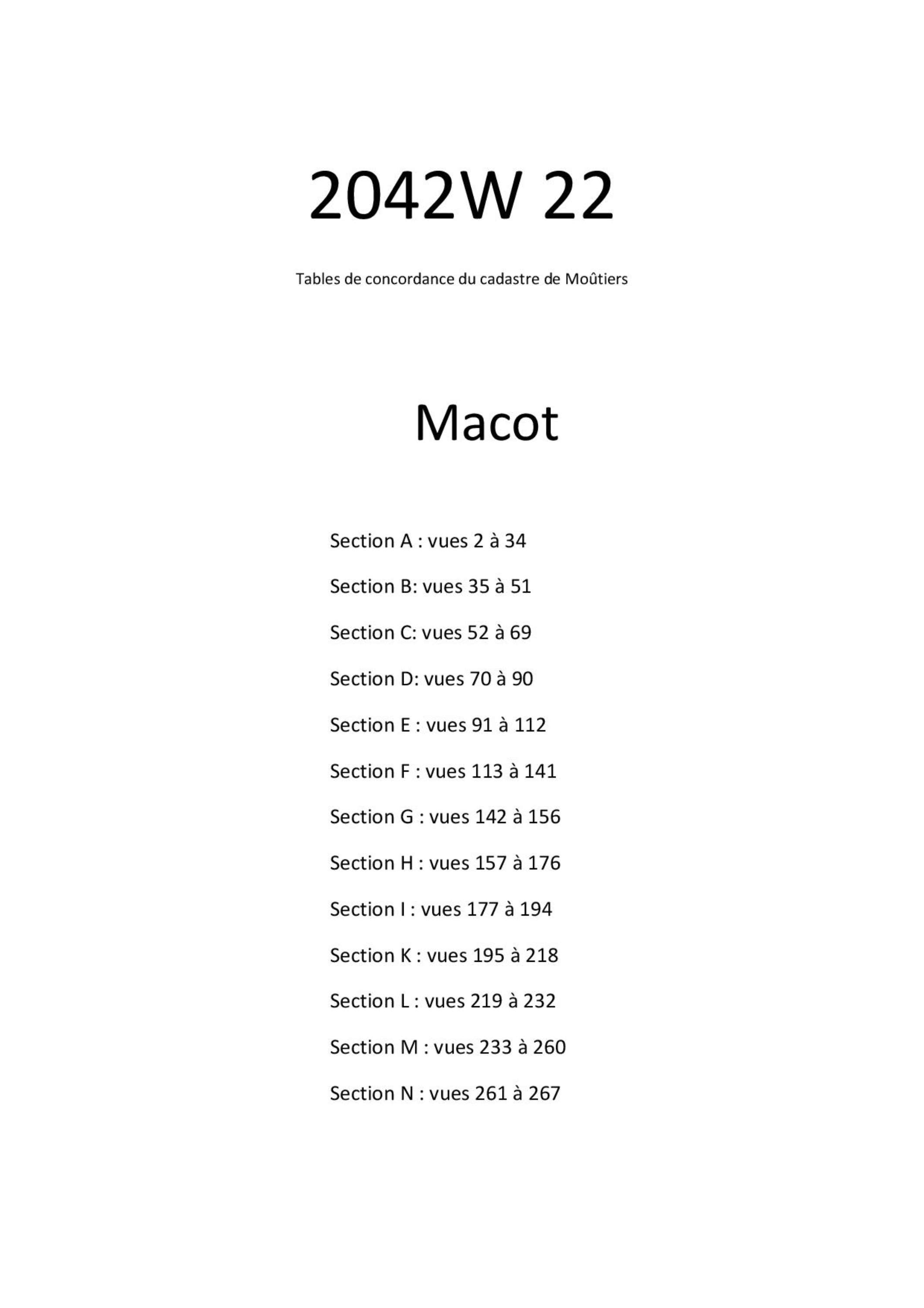 Allues - Tables de concordances - Commune de Mâcot-la-Plagne