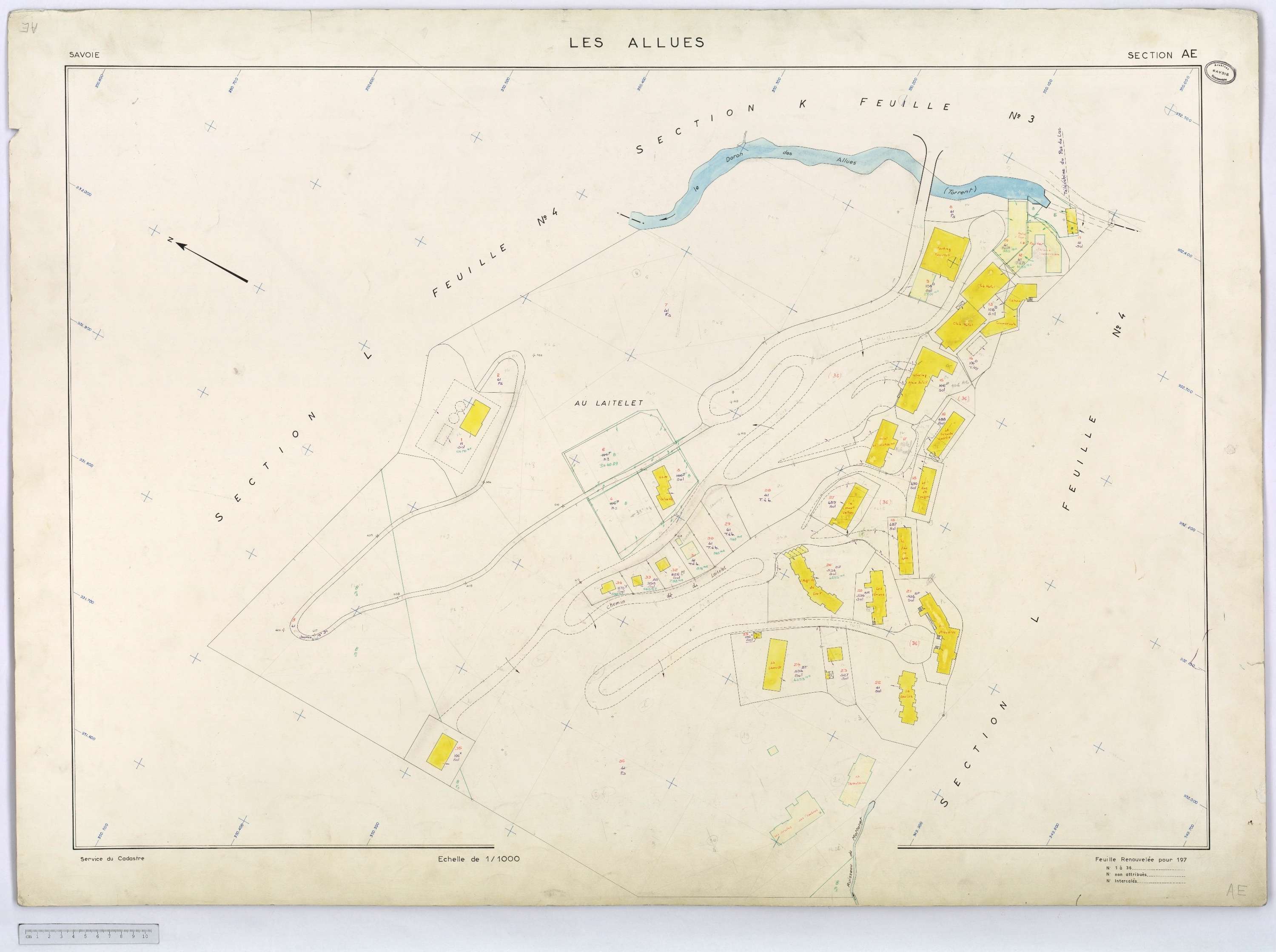 Allues - Cadastre rénové, version définitive, section A à L (s.d.).