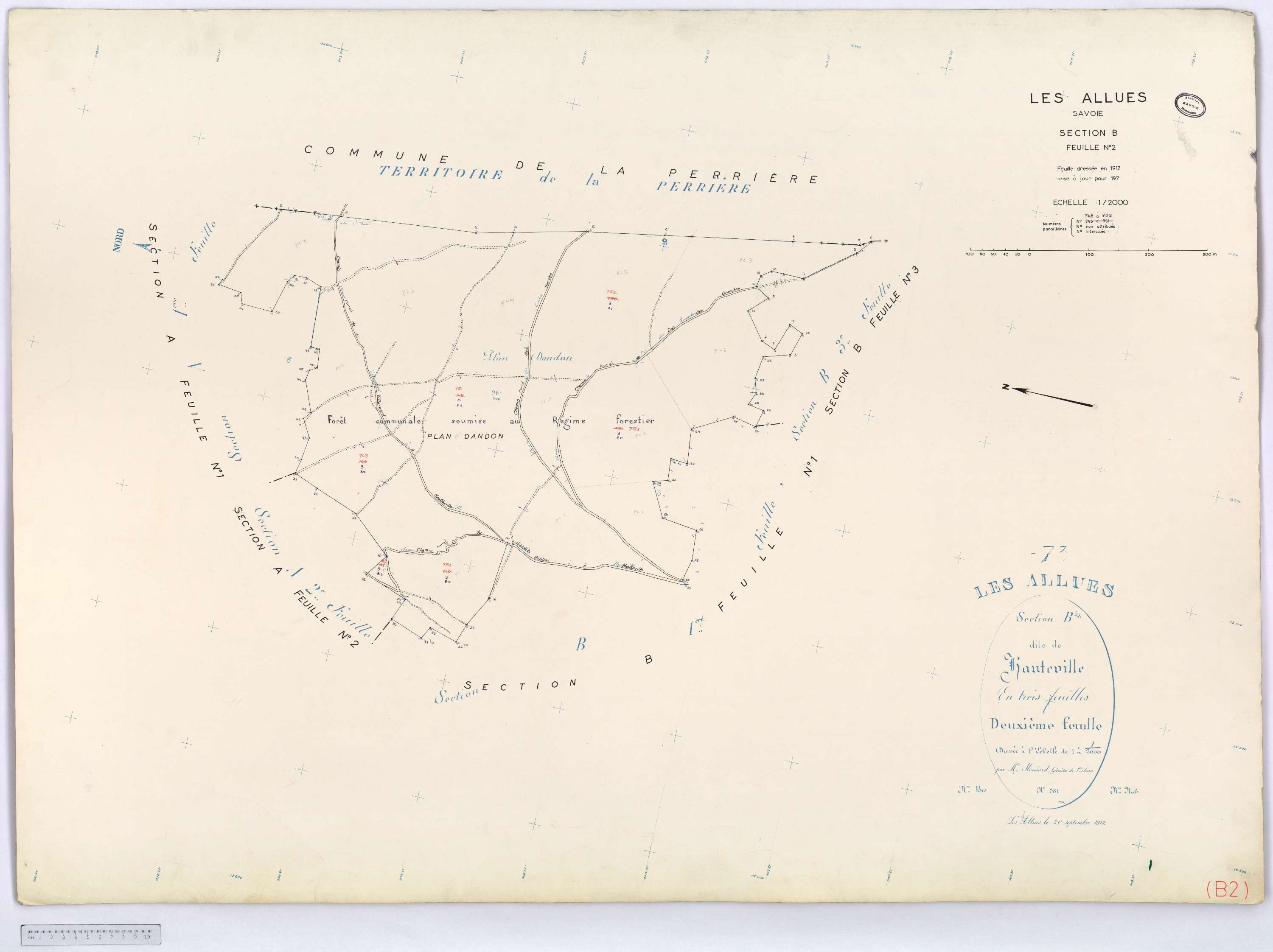 Allues - Cadastre rénové, version définitive, section A à L (s.d.).