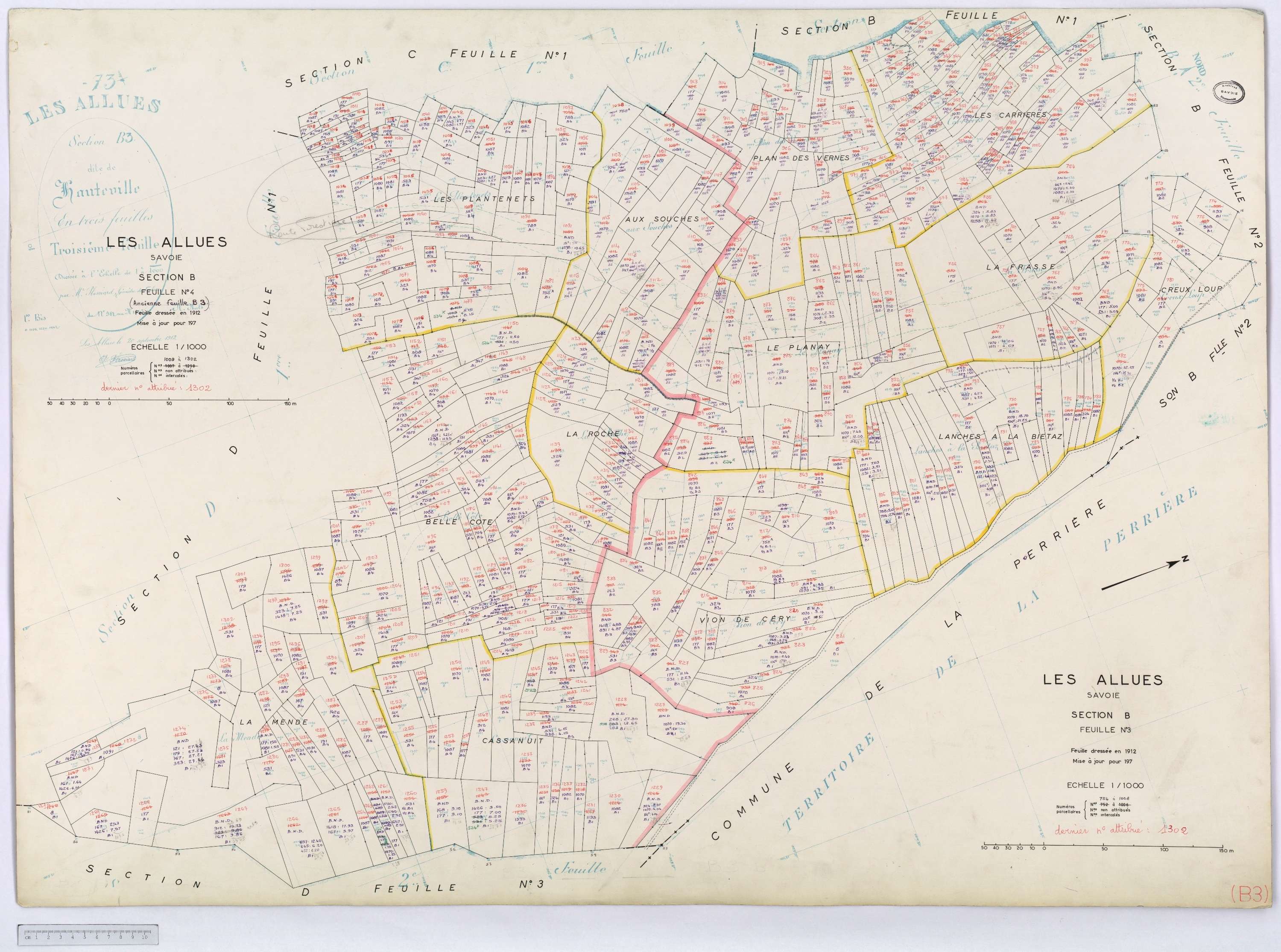 Allues - Cadastre rénové, version définitive, section A à L (s.d.).
