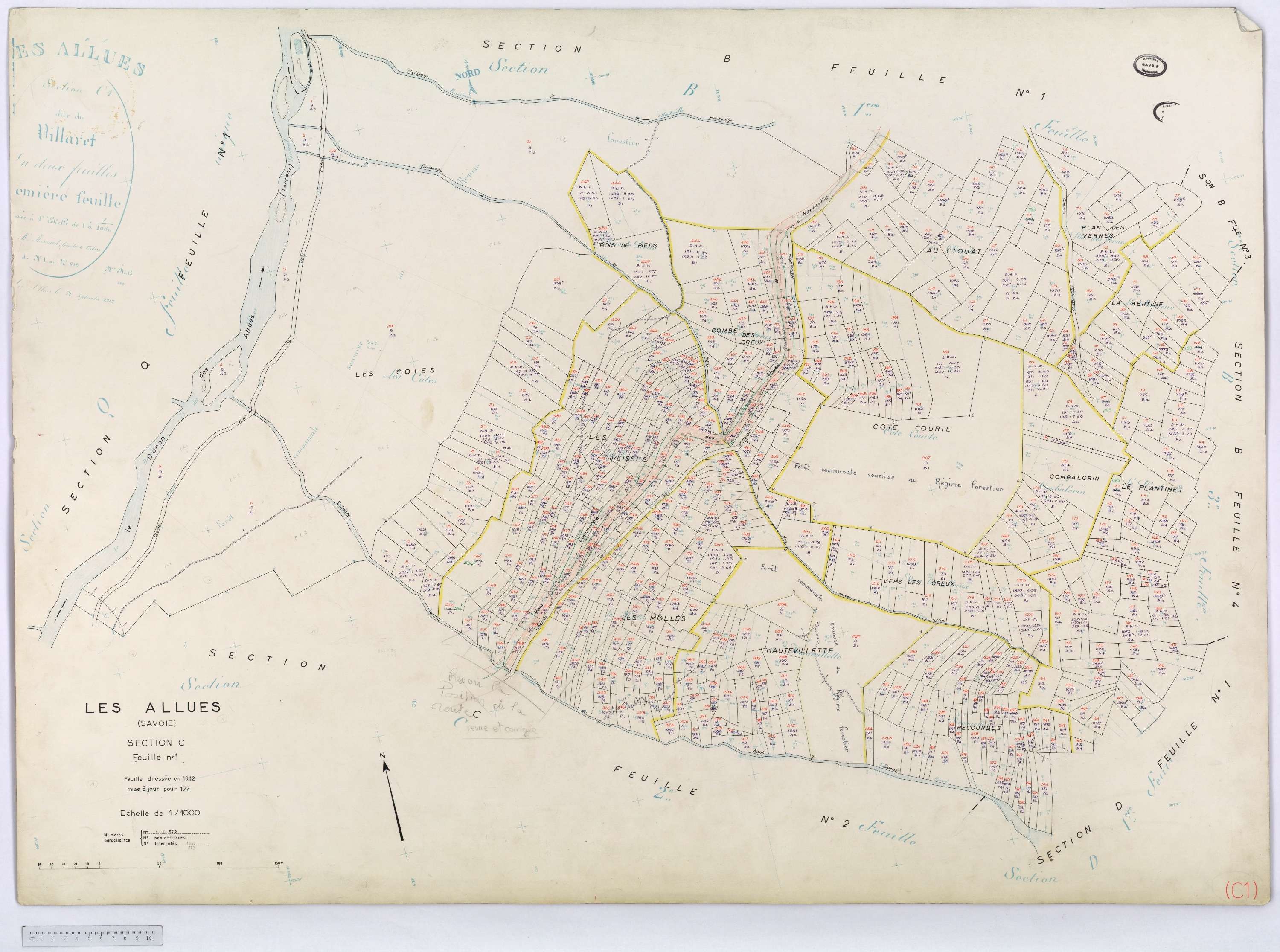 Allues - Cadastre rénové, version définitive, section A à L (s.d.).