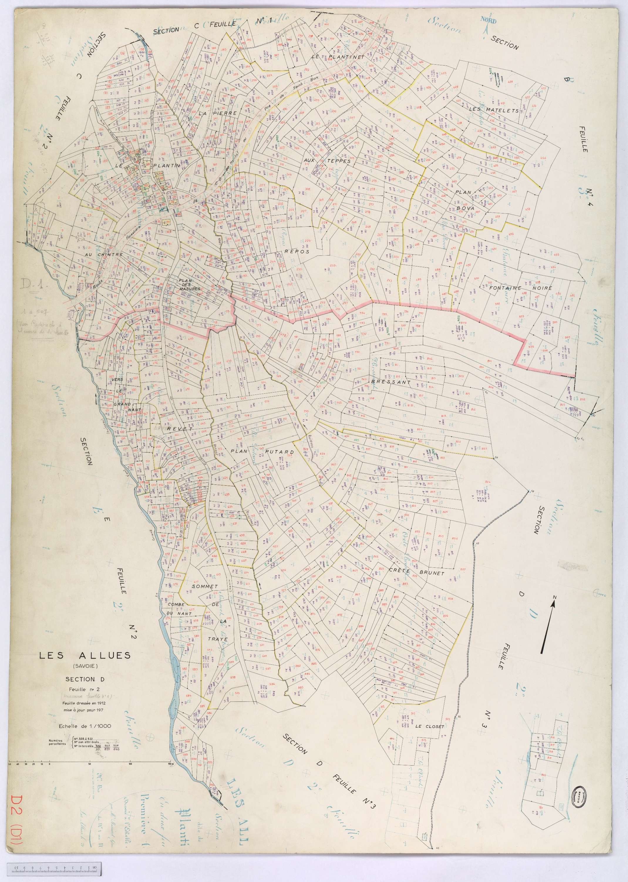 Allues - Cadastre rénové, version définitive, section A à L (s.d.).