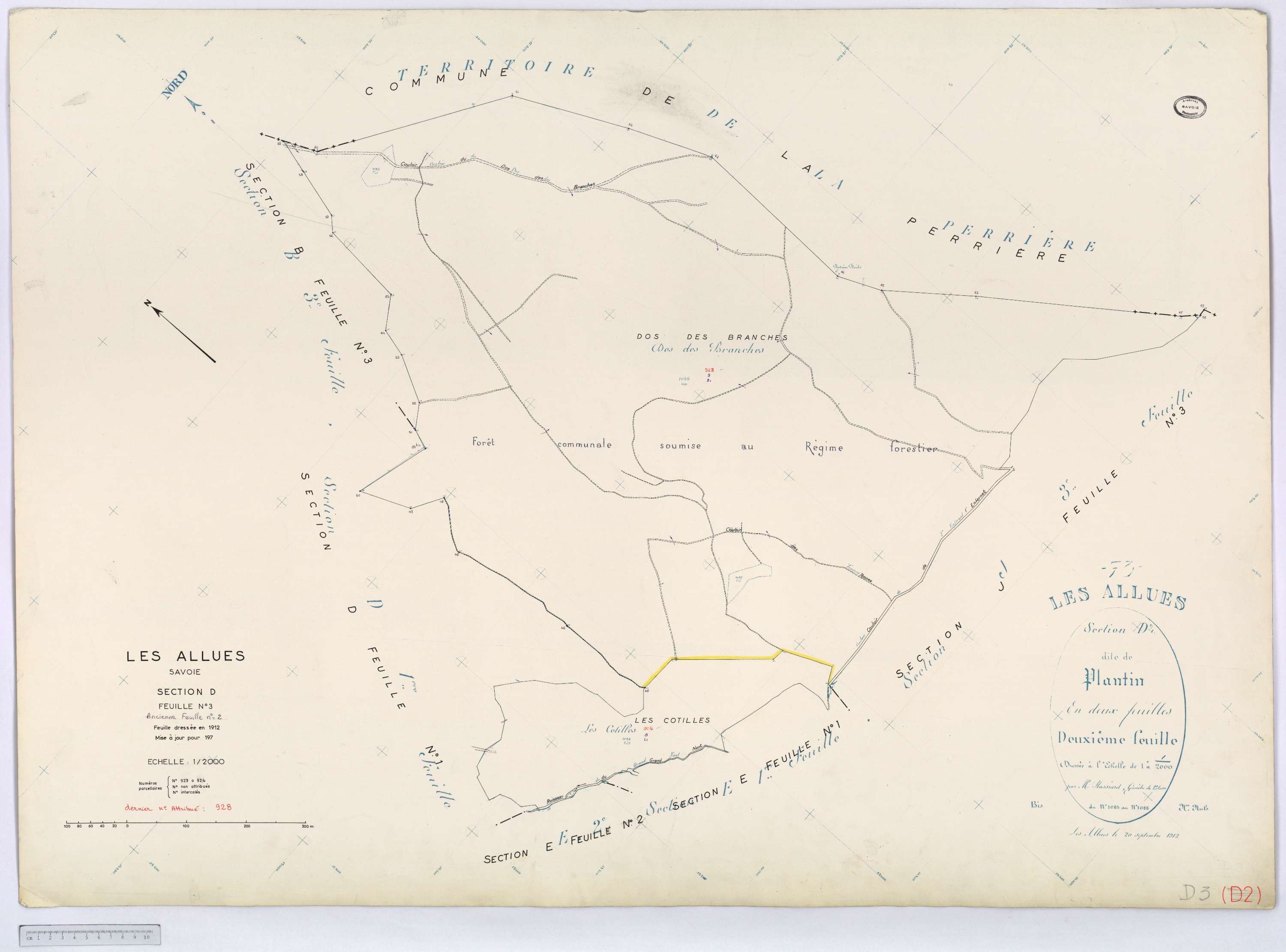 Allues - Cadastre rénové, version définitive, section A à L (s.d.).