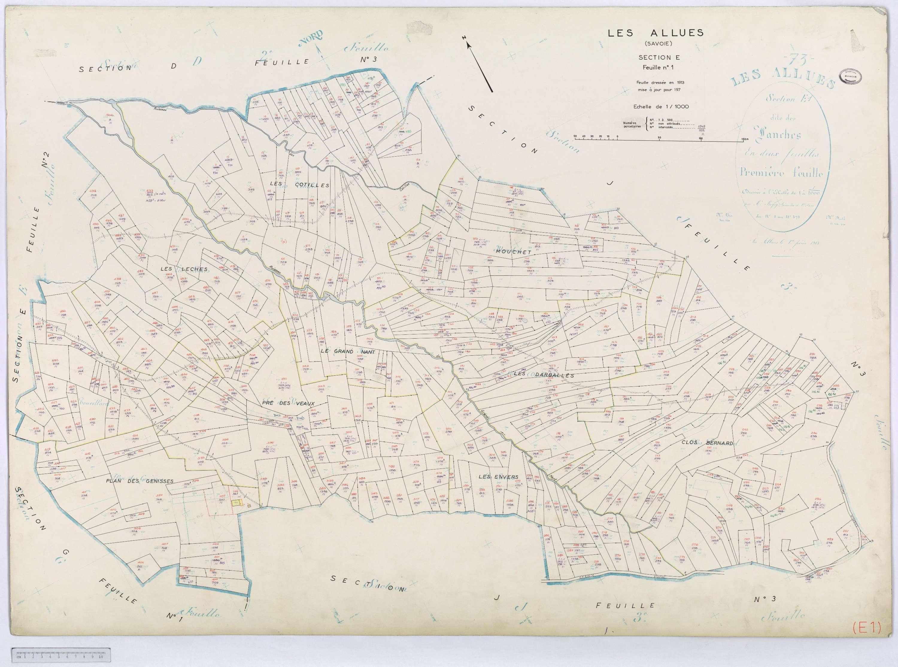 Allues - Cadastre rénové, version définitive, section A à L (s.d.).