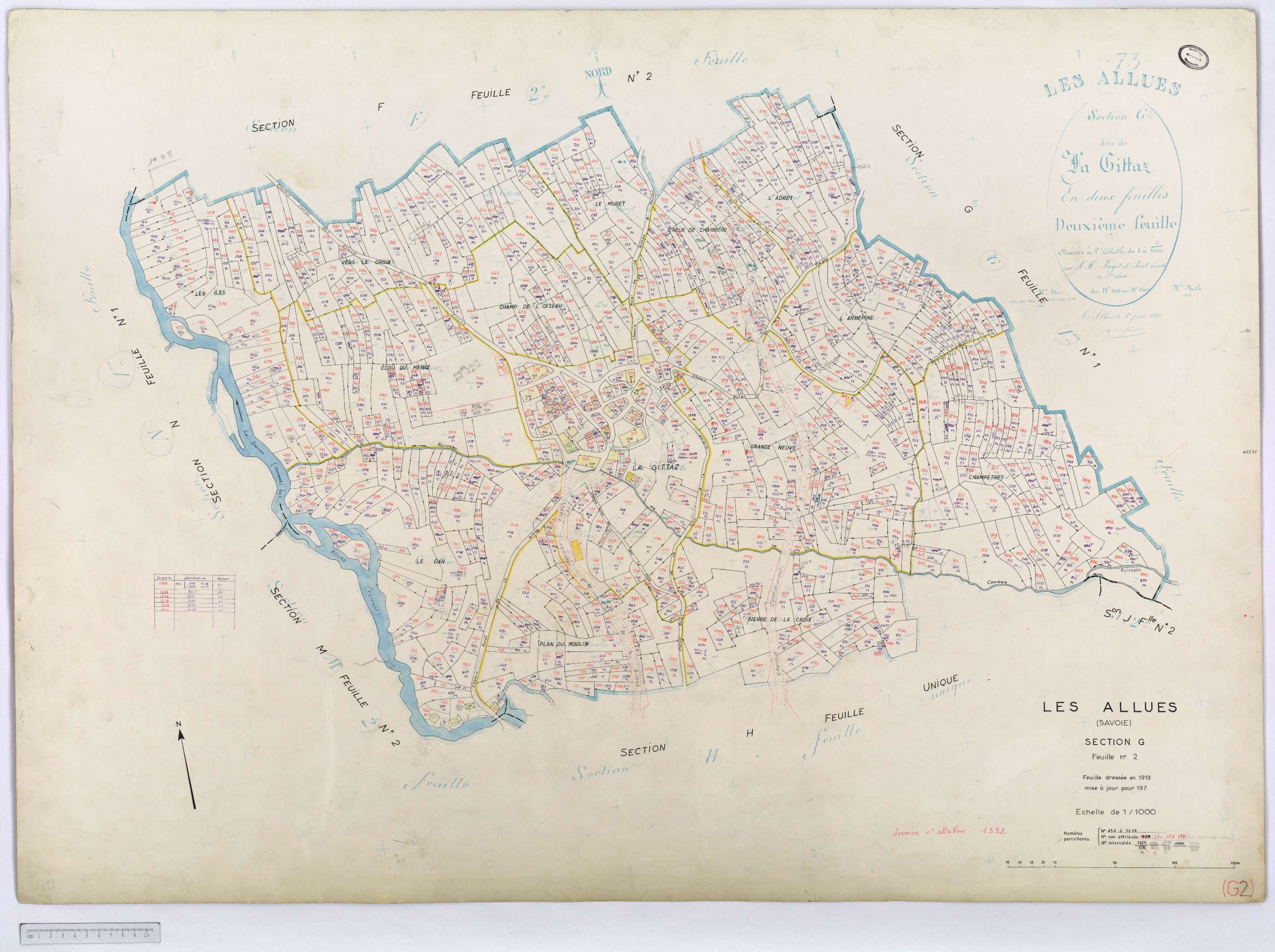 Allues - Cadastre rénové, version définitive, section A à L (s.d.).