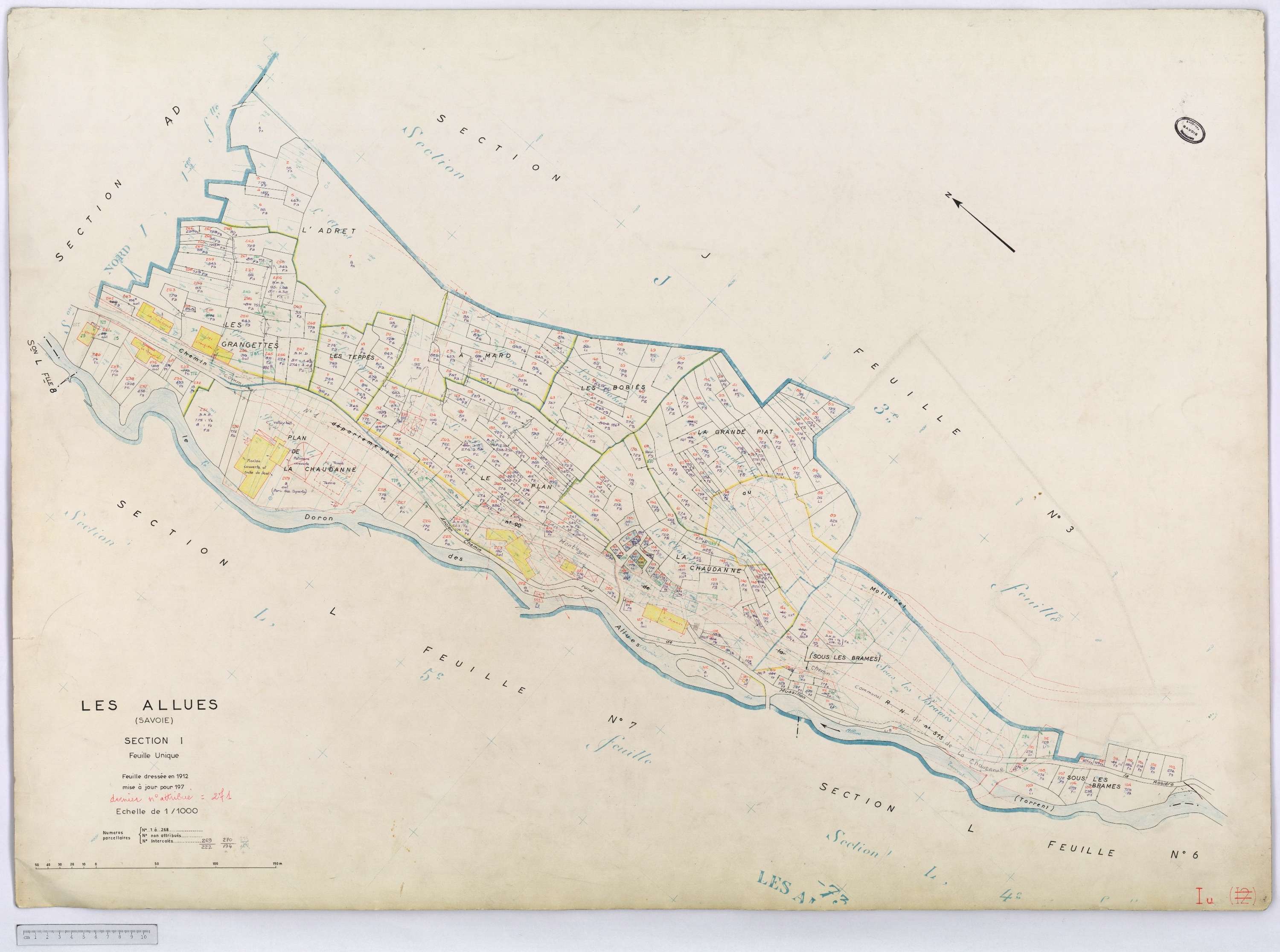 Allues - Cadastre rénové, version définitive, section A à L (s.d.).