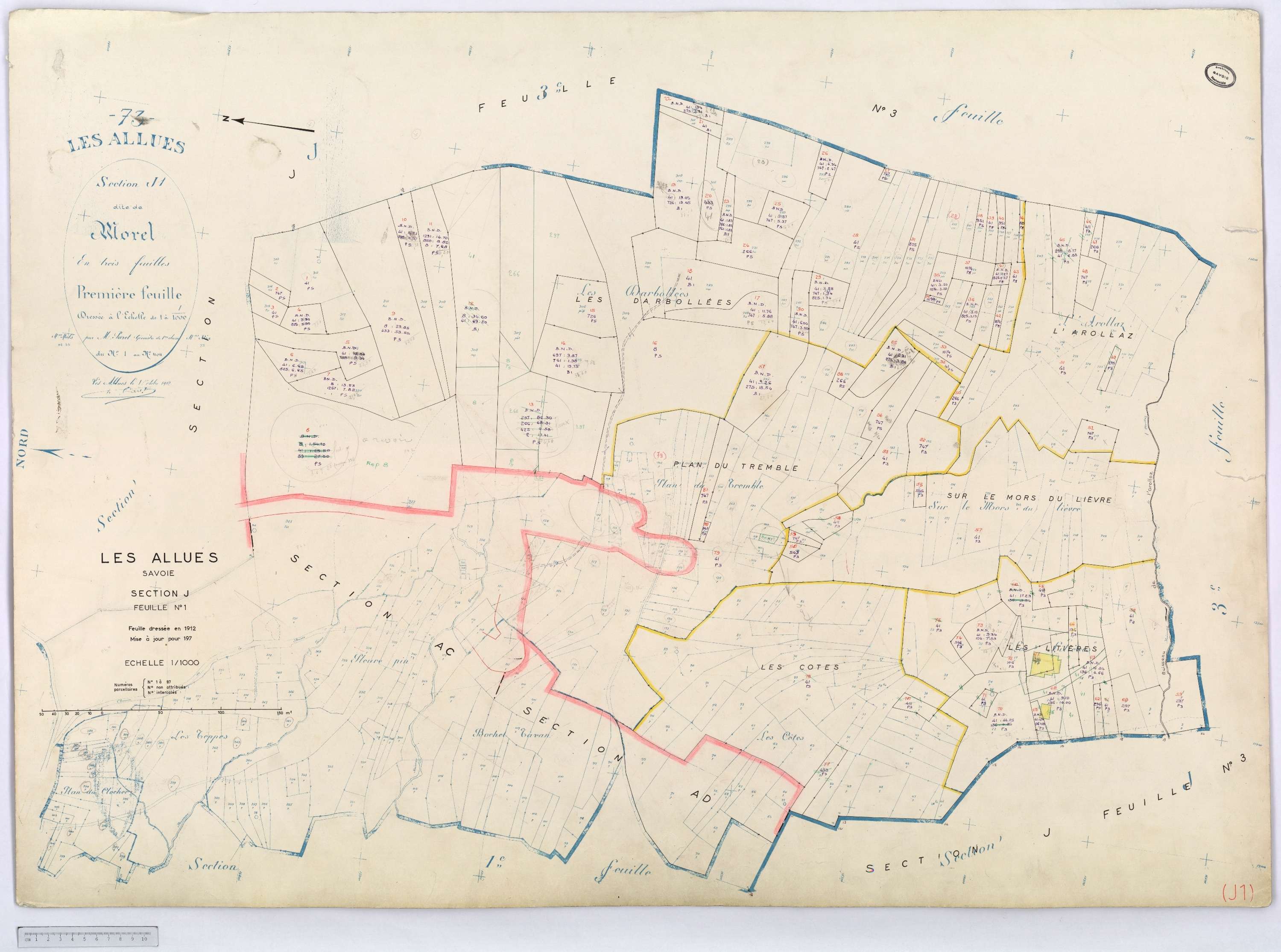 Allues - Cadastre rénové, version définitive, section A à L (s.d.).