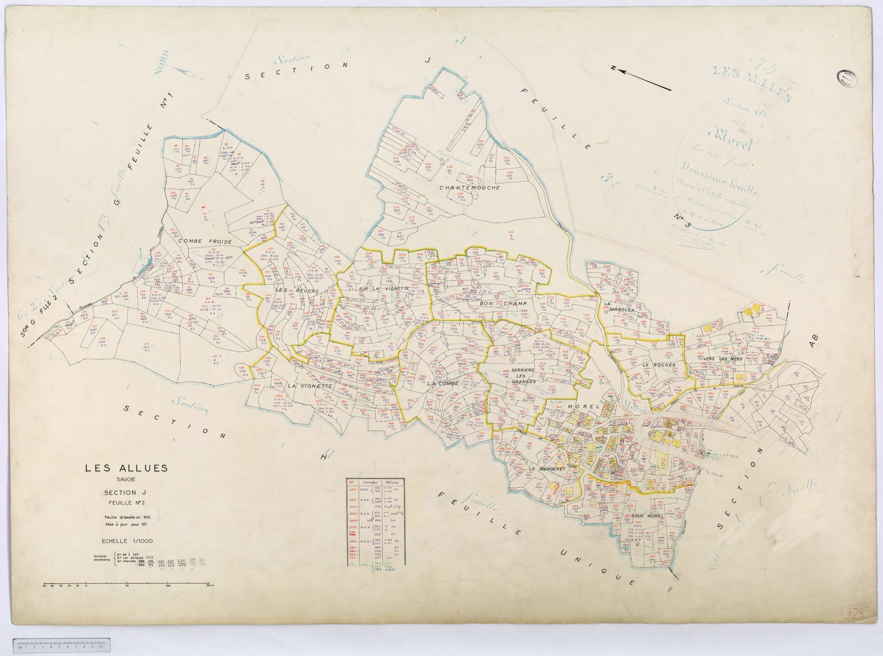 Allues - Cadastre rénové, version définitive, section A à L (s.d.).