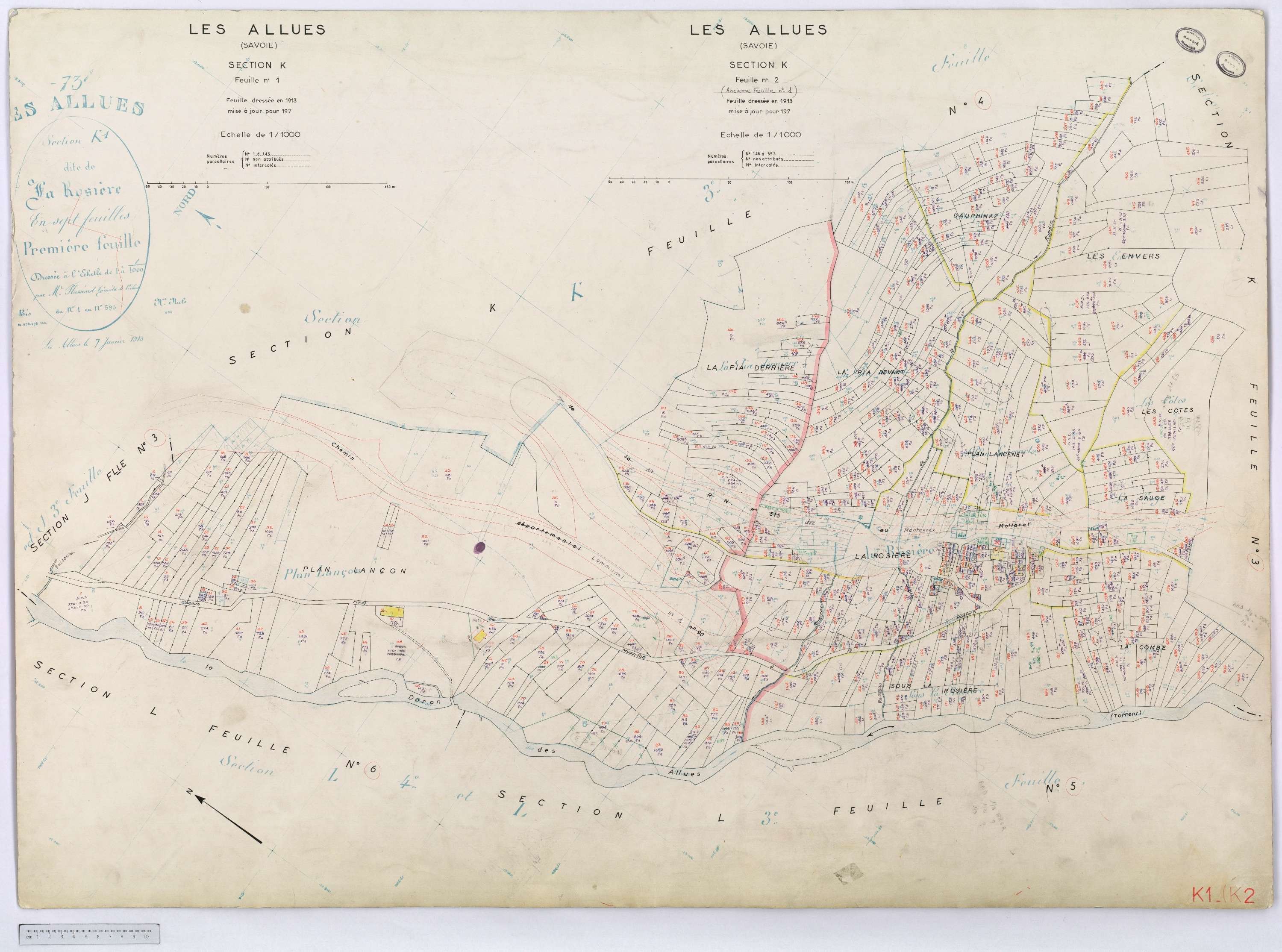 Allues - Cadastre rénové, version définitive, section A à L (s.d.).