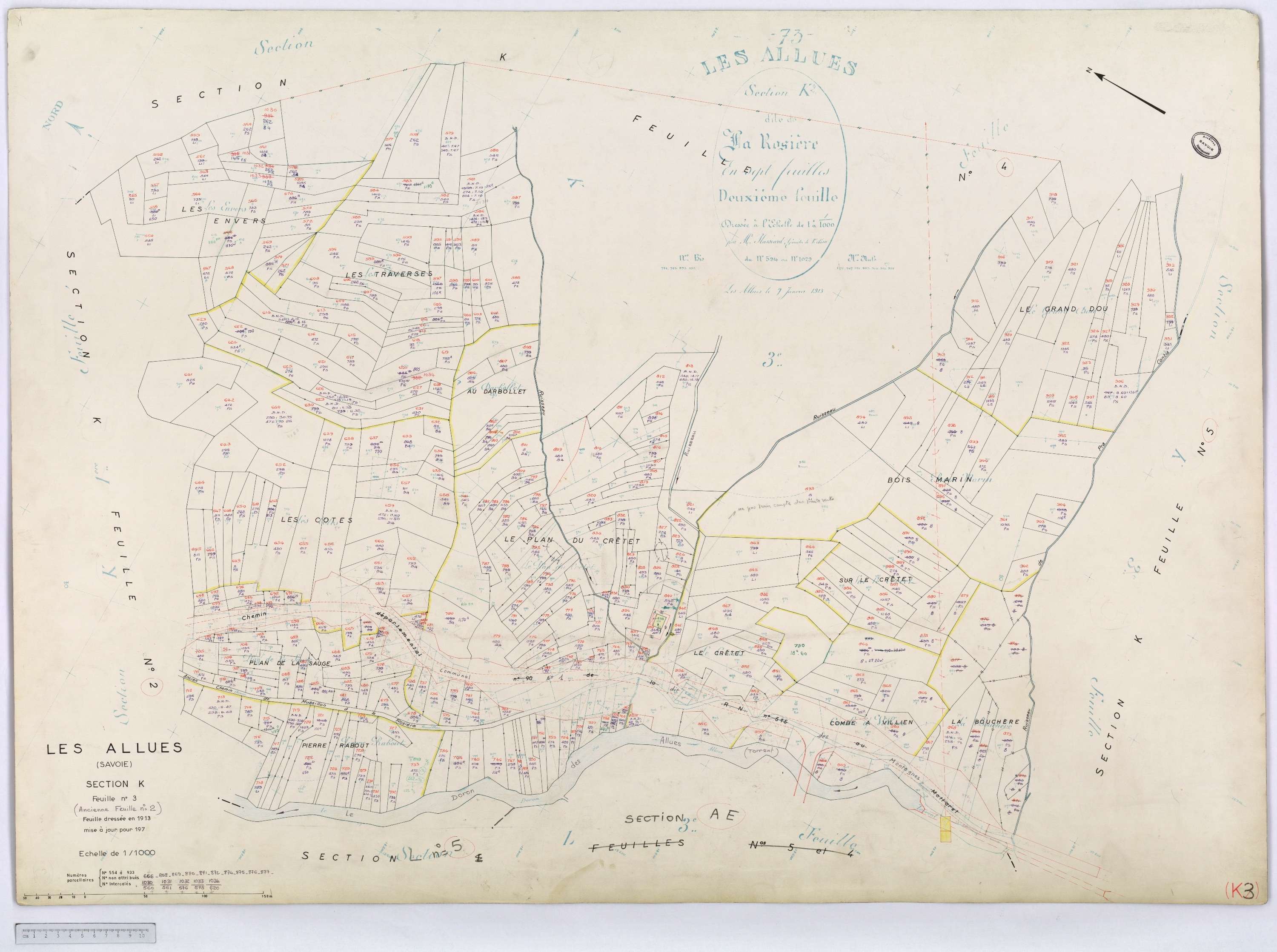 Allues - Cadastre rénové, version définitive, section A à L (s.d.).