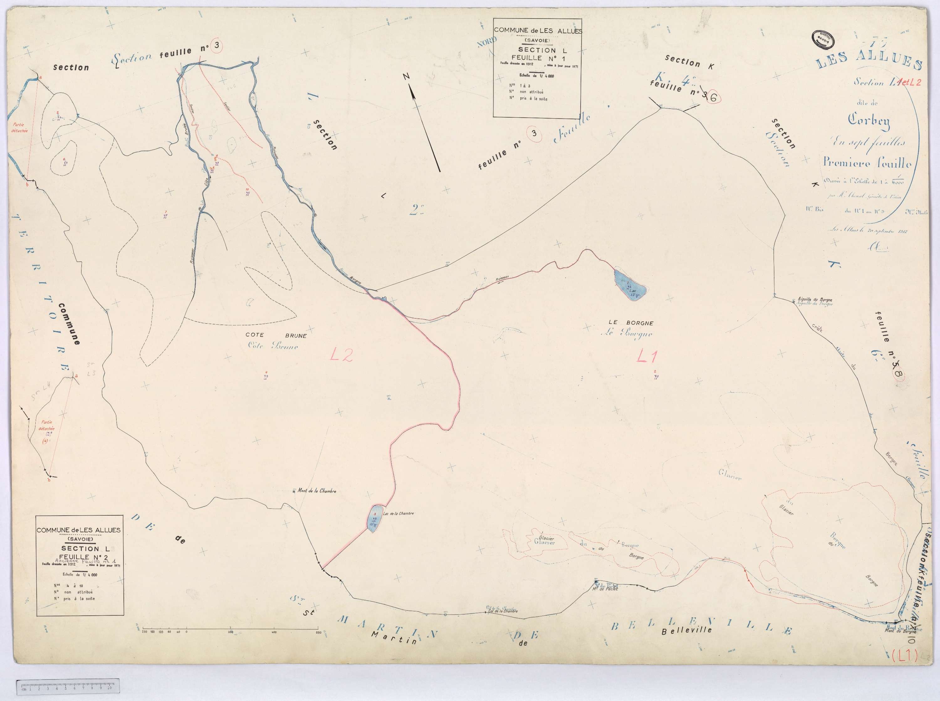 Allues - Cadastre rénové, version définitive, section M à V (s.d.).