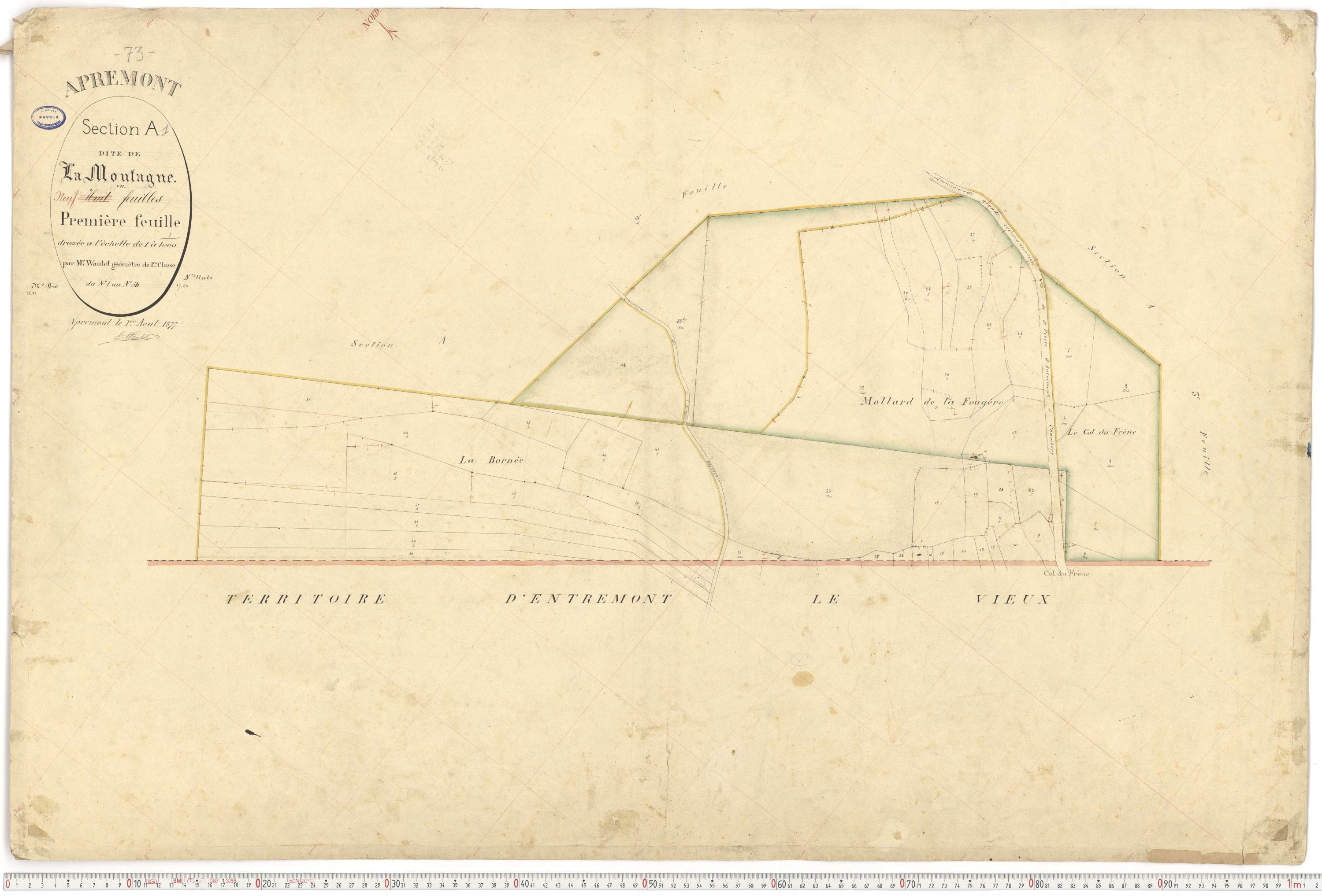 Apremont - Cadastre français (1879).