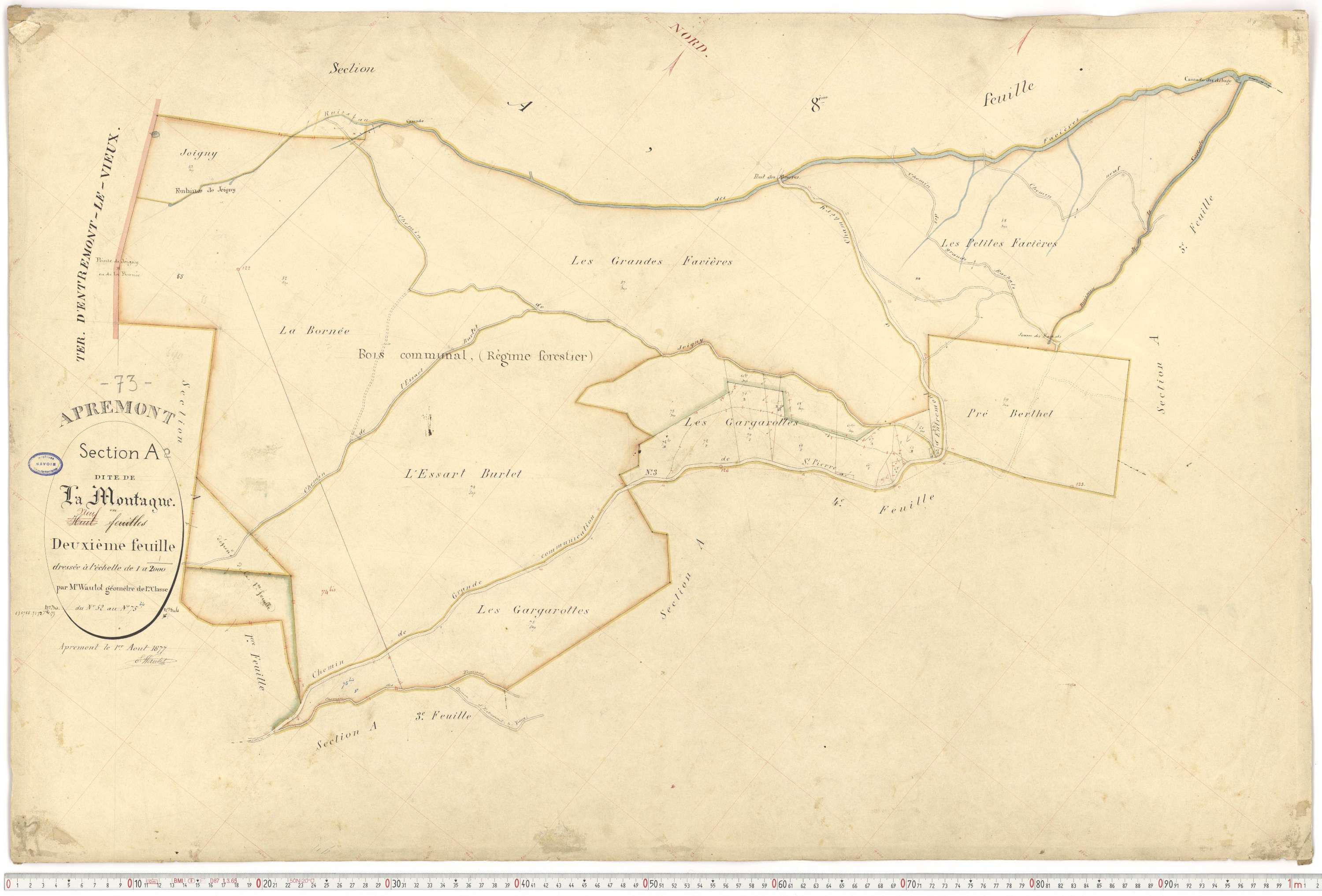 Apremont - Cadastre français (1879).