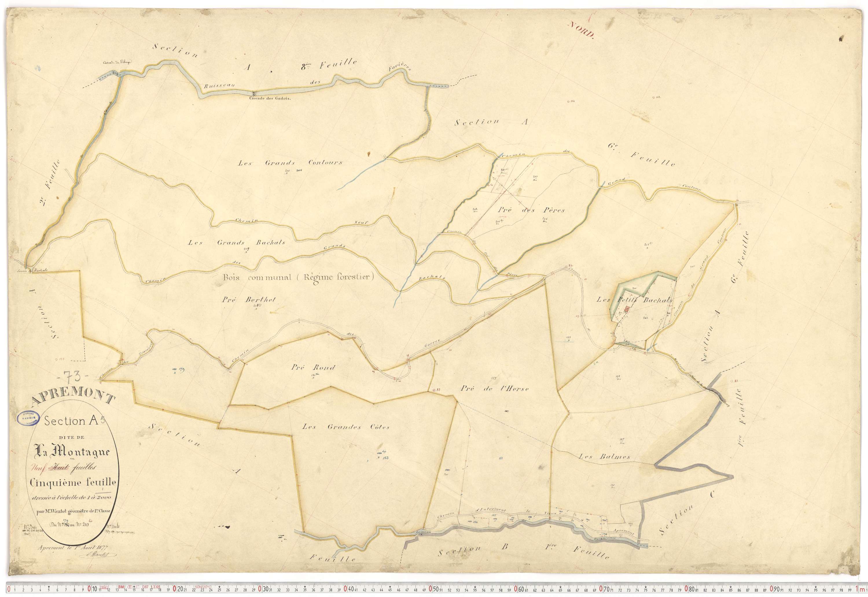 Apremont - Cadastre français (1879).
