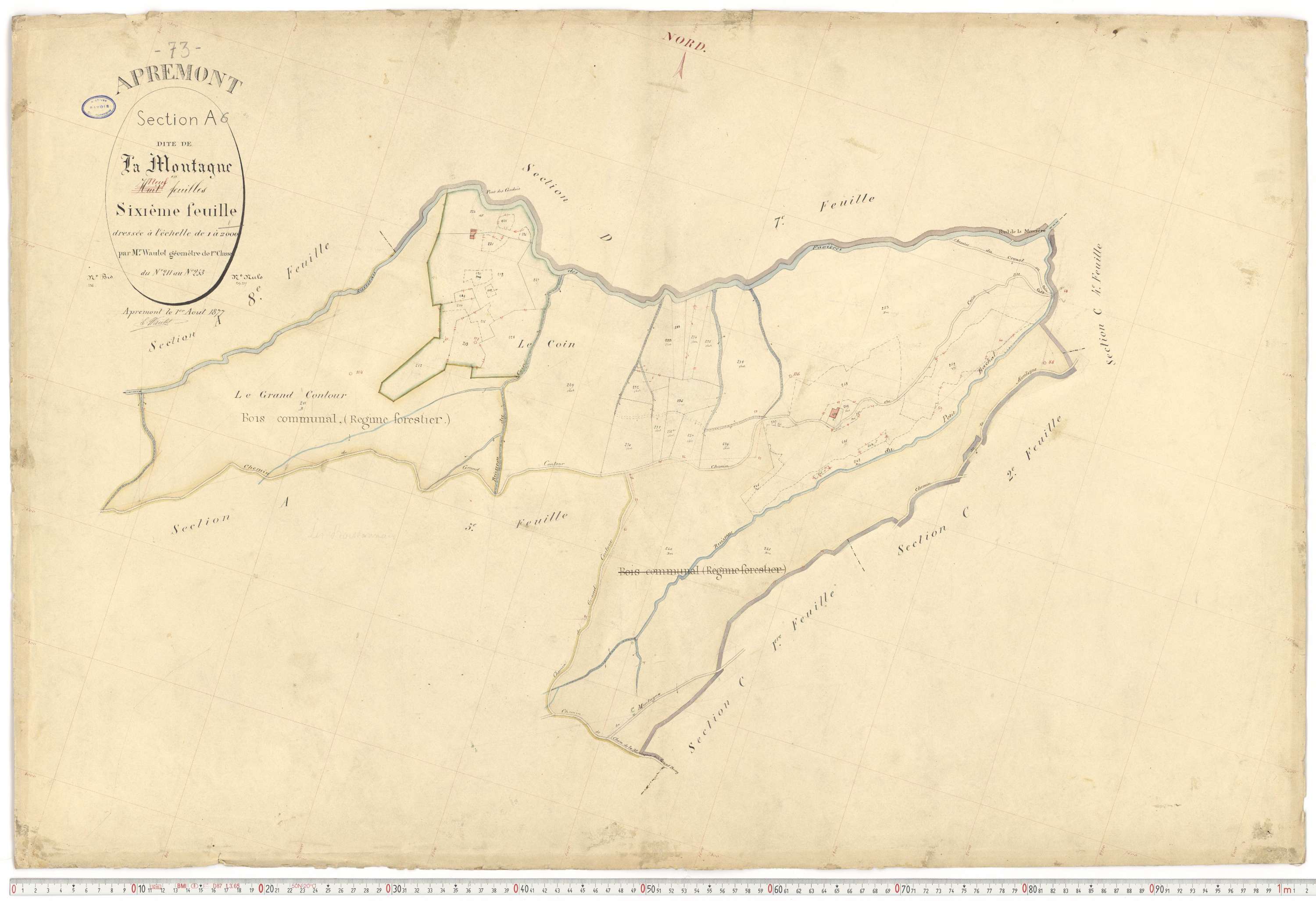 Apremont - Cadastre français (1879).