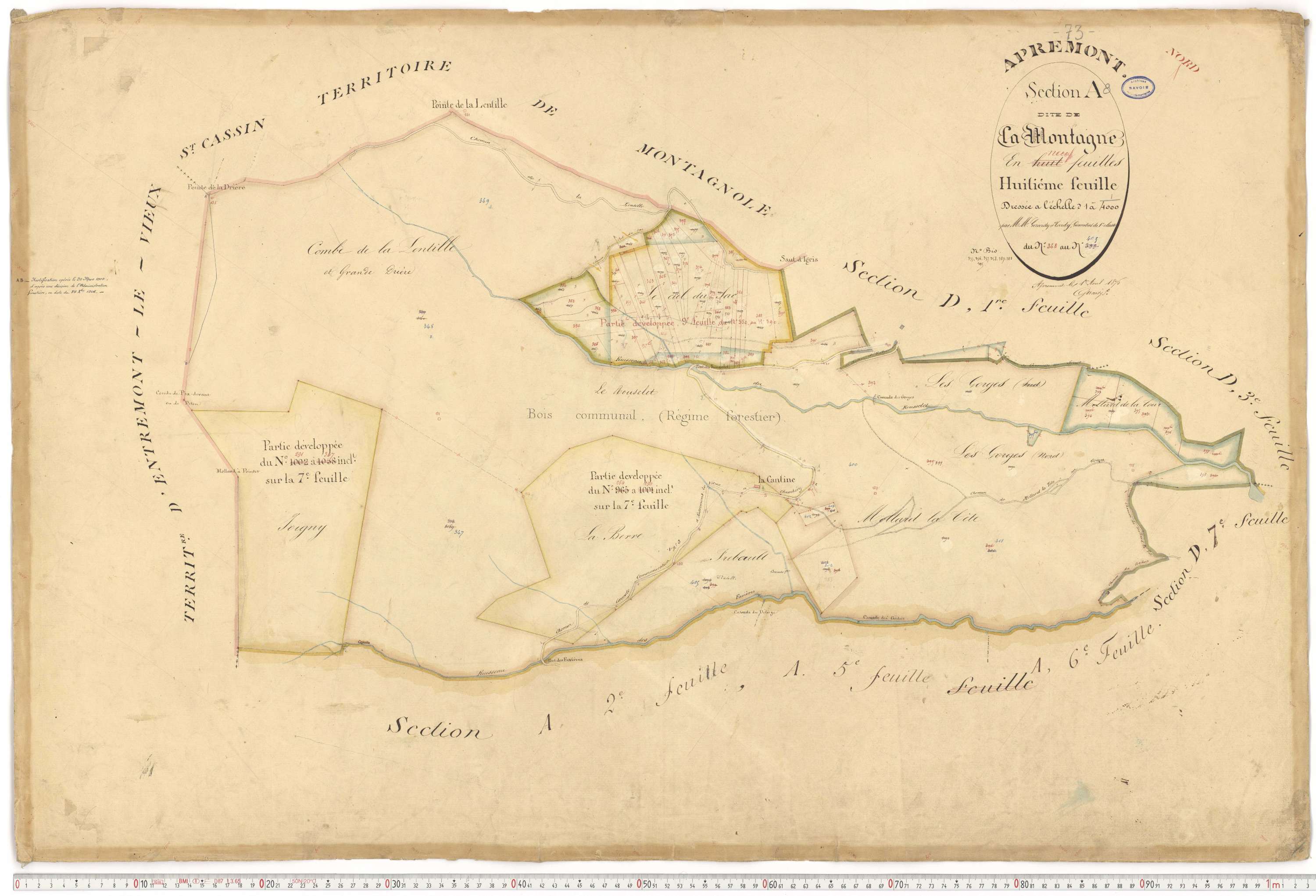 Apremont - Cadastre français (1879).