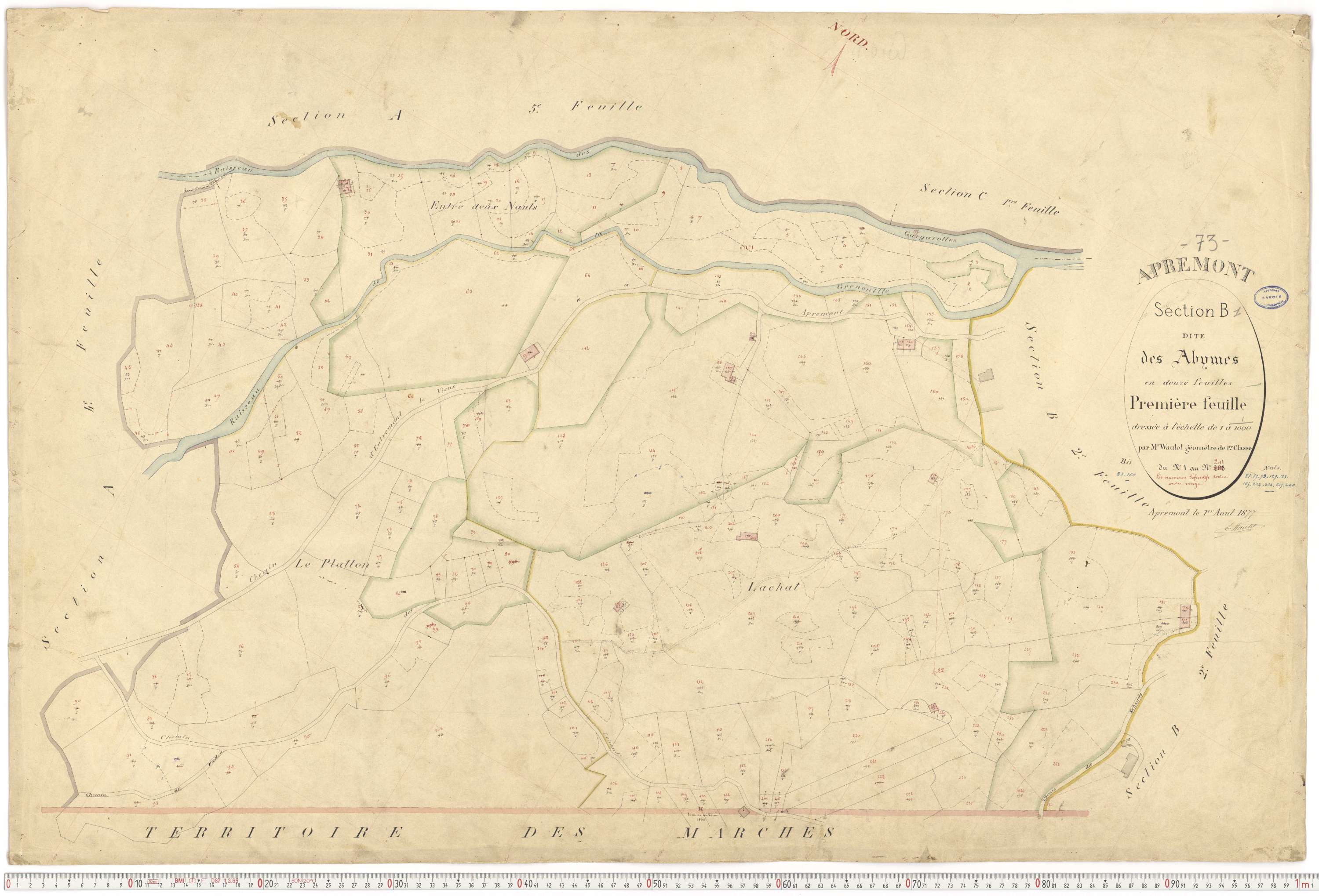 Apremont - Cadastre français (1879).