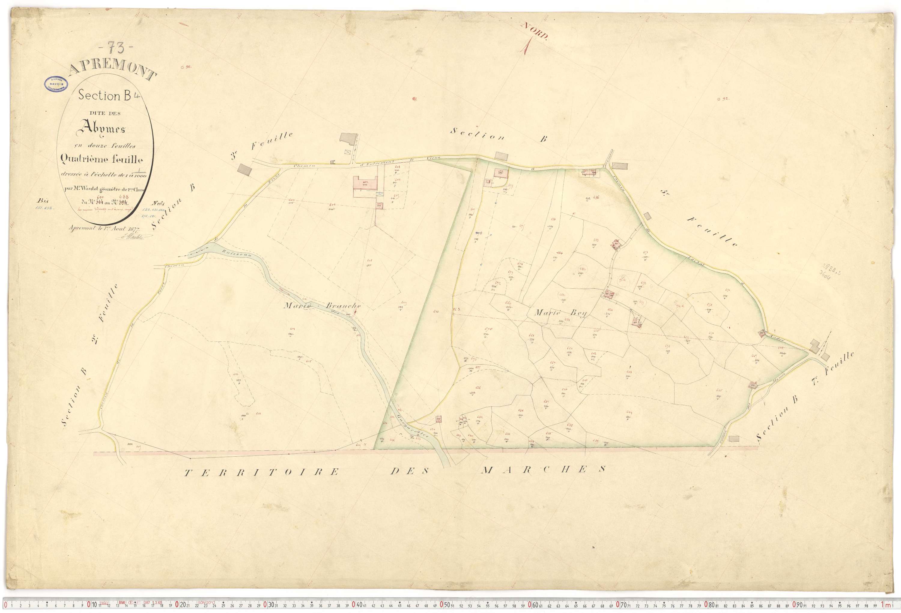Apremont - Cadastre français (1879).