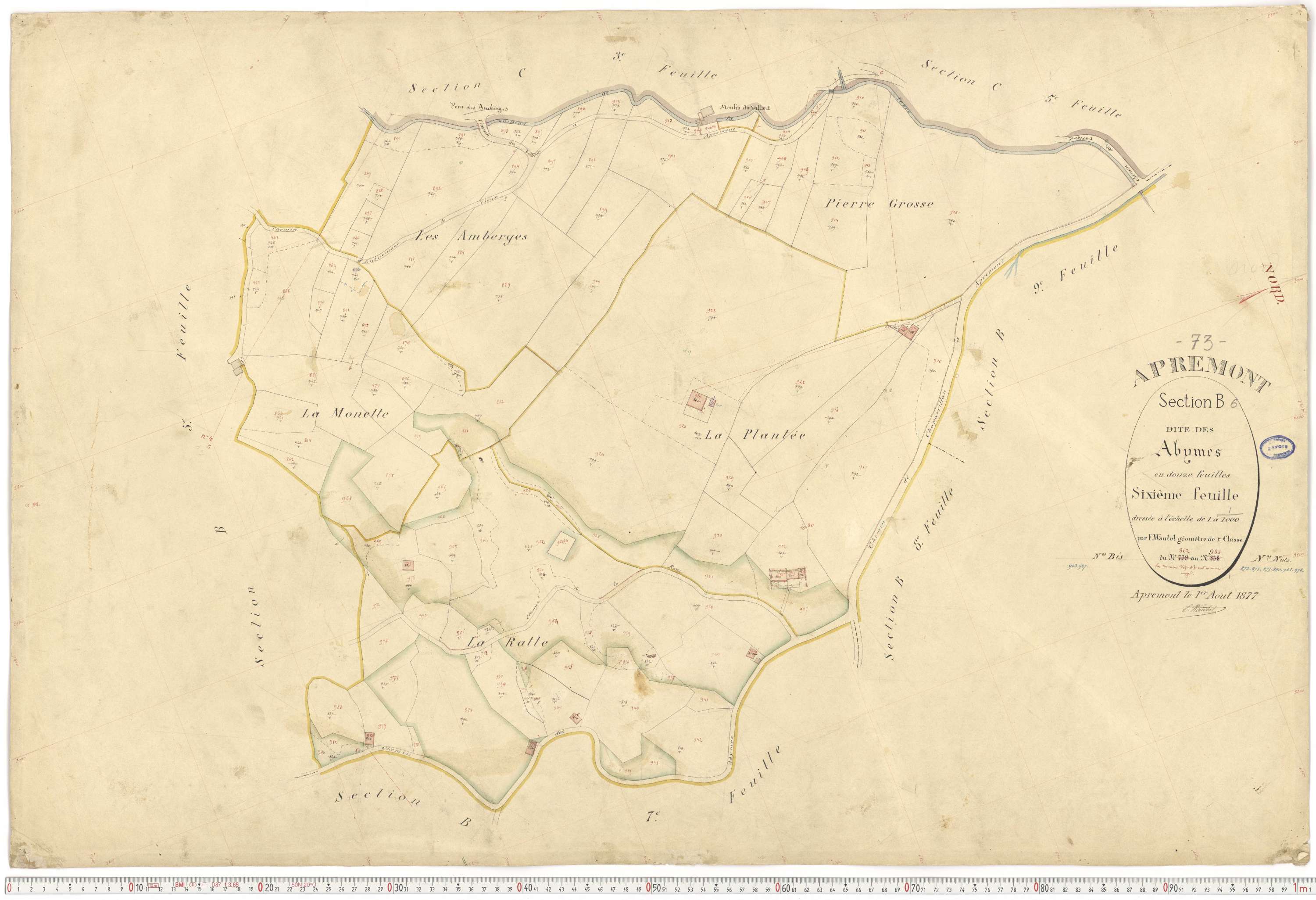 Apremont - Cadastre français (1879).