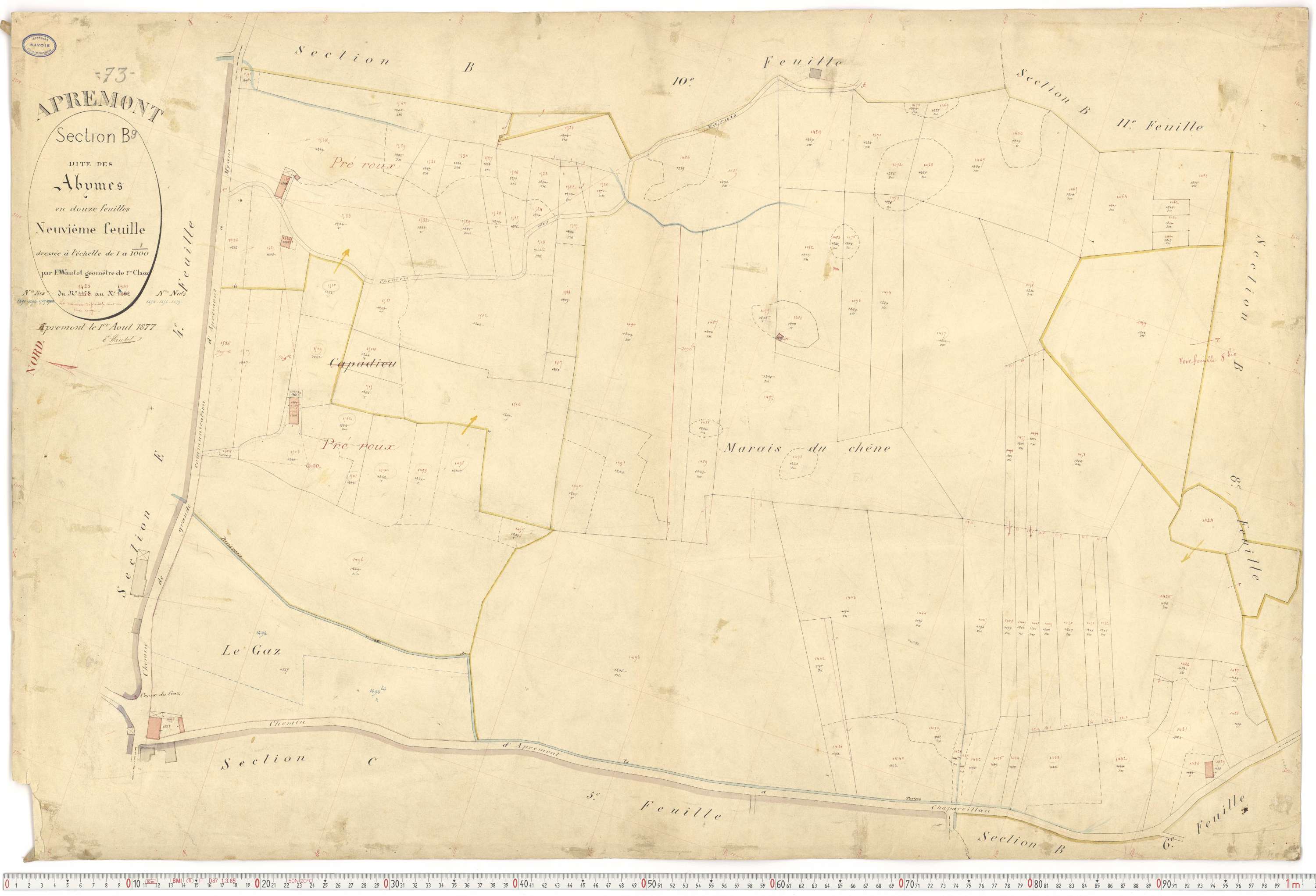 Apremont - Cadastre français (1879).