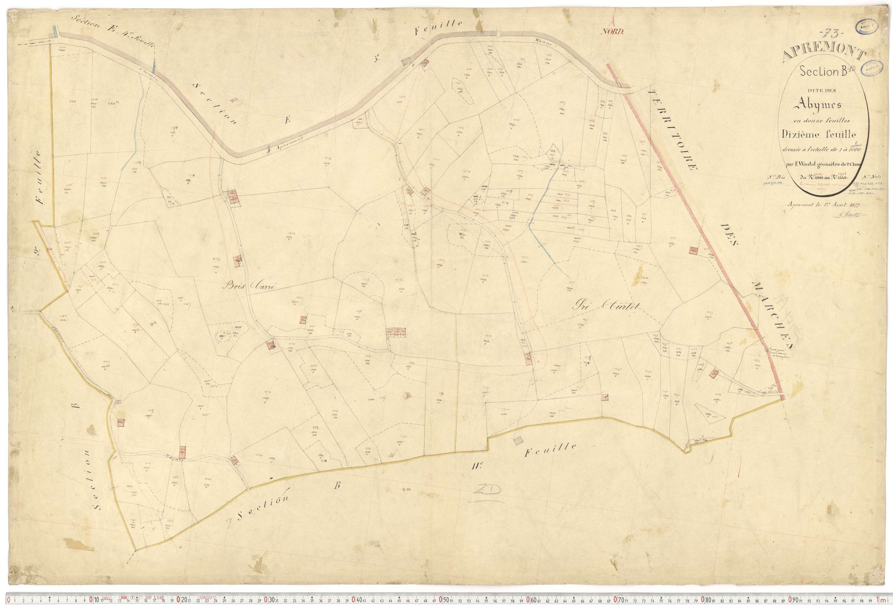 Apremont - Cadastre français (1879).