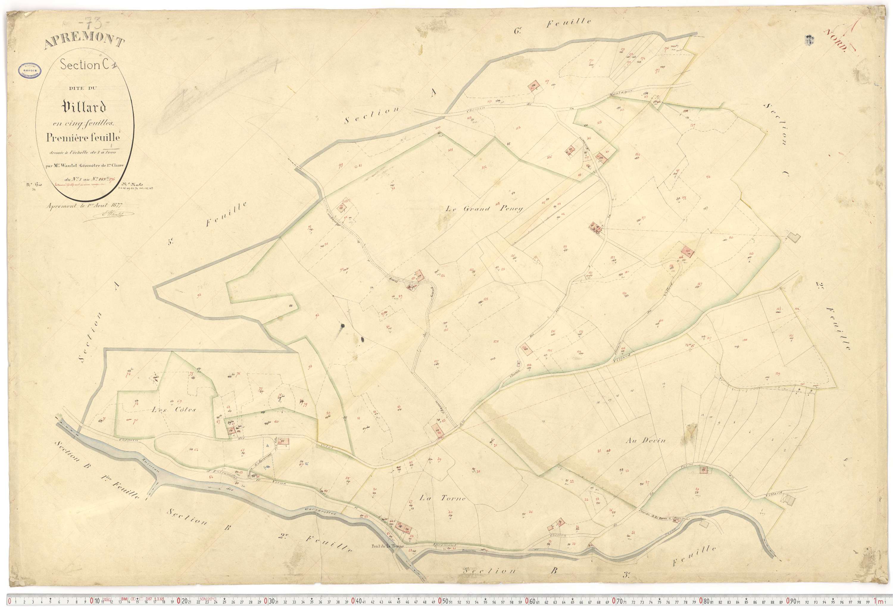 Apremont - Cadastre français (1879).