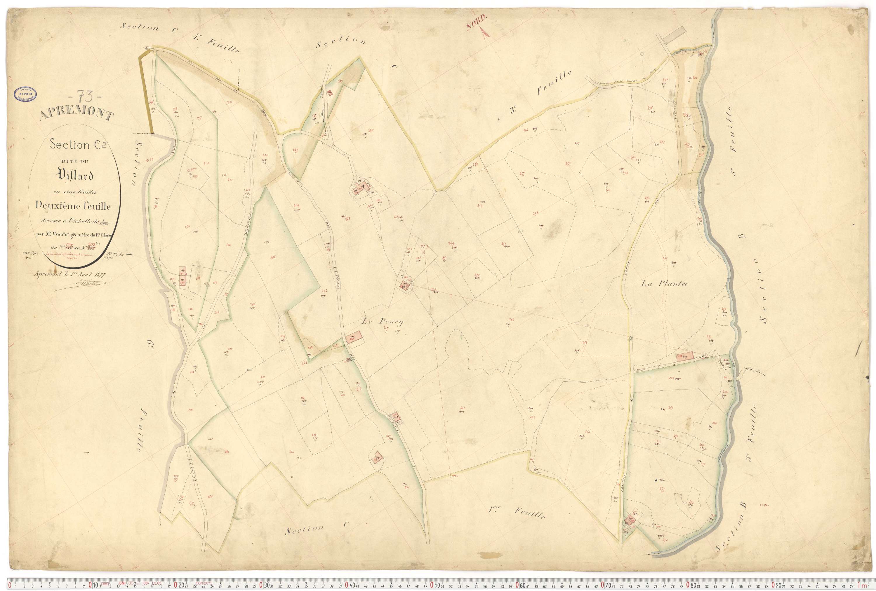 Apremont - Cadastre français (1879).