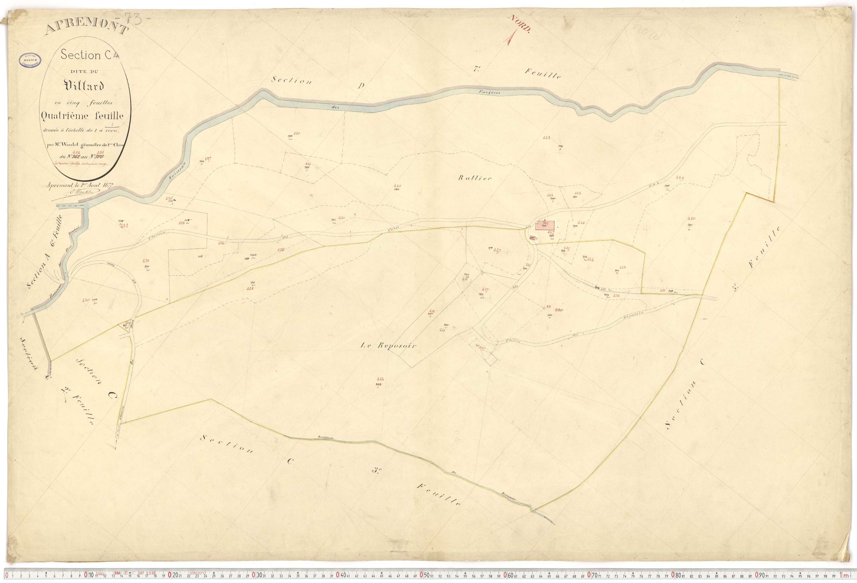 Apremont - Cadastre français (1879).