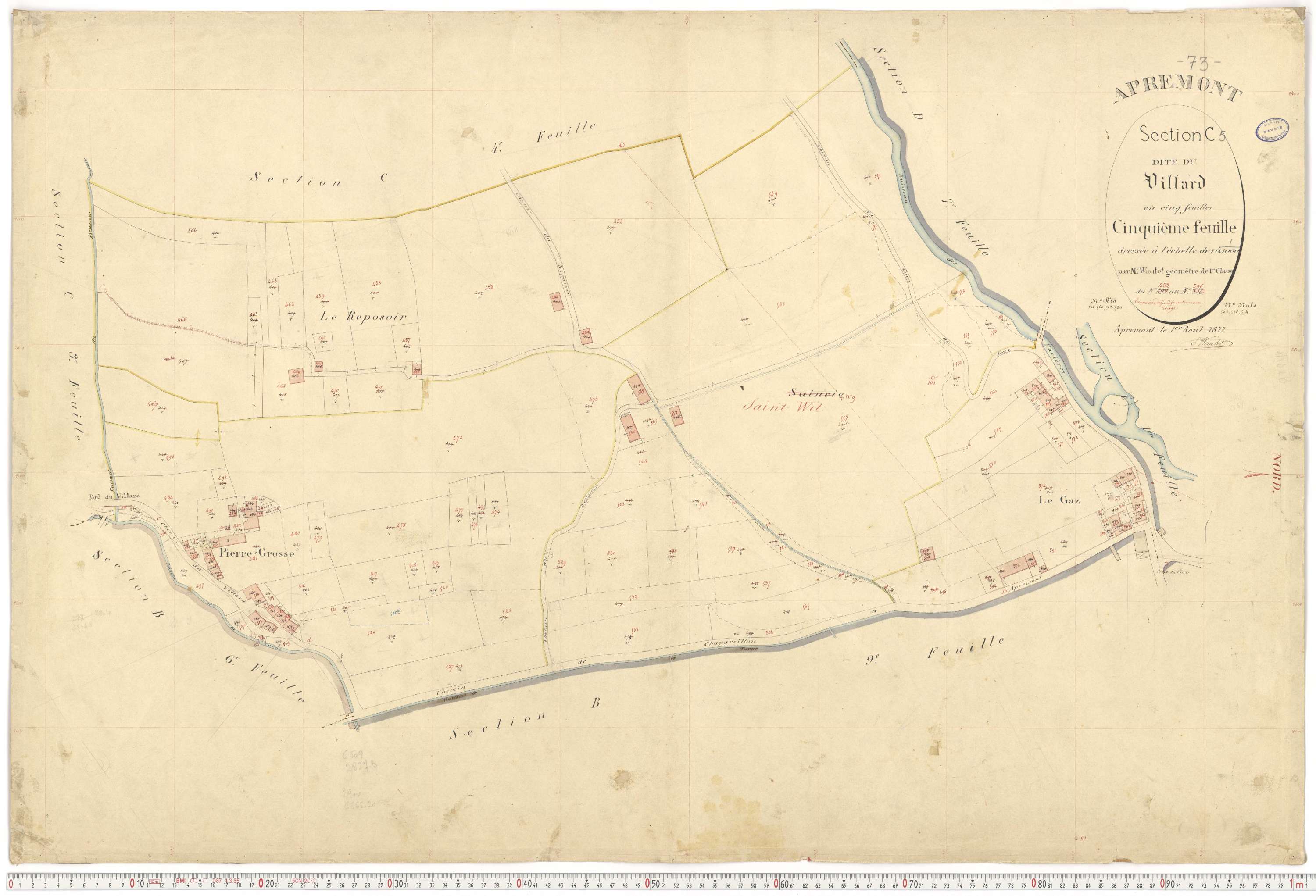 Apremont - Cadastre français (1879).