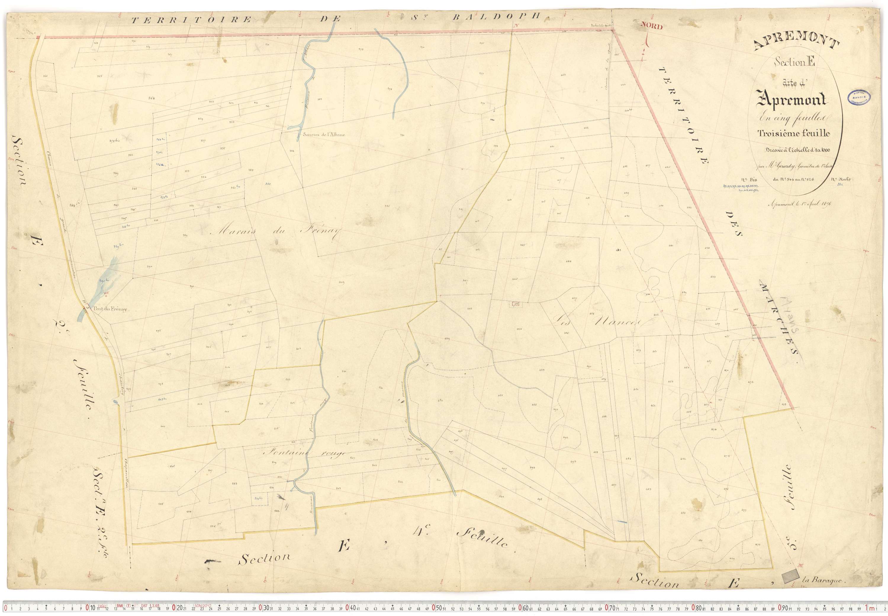 Apremont - Cadastre français (1879).