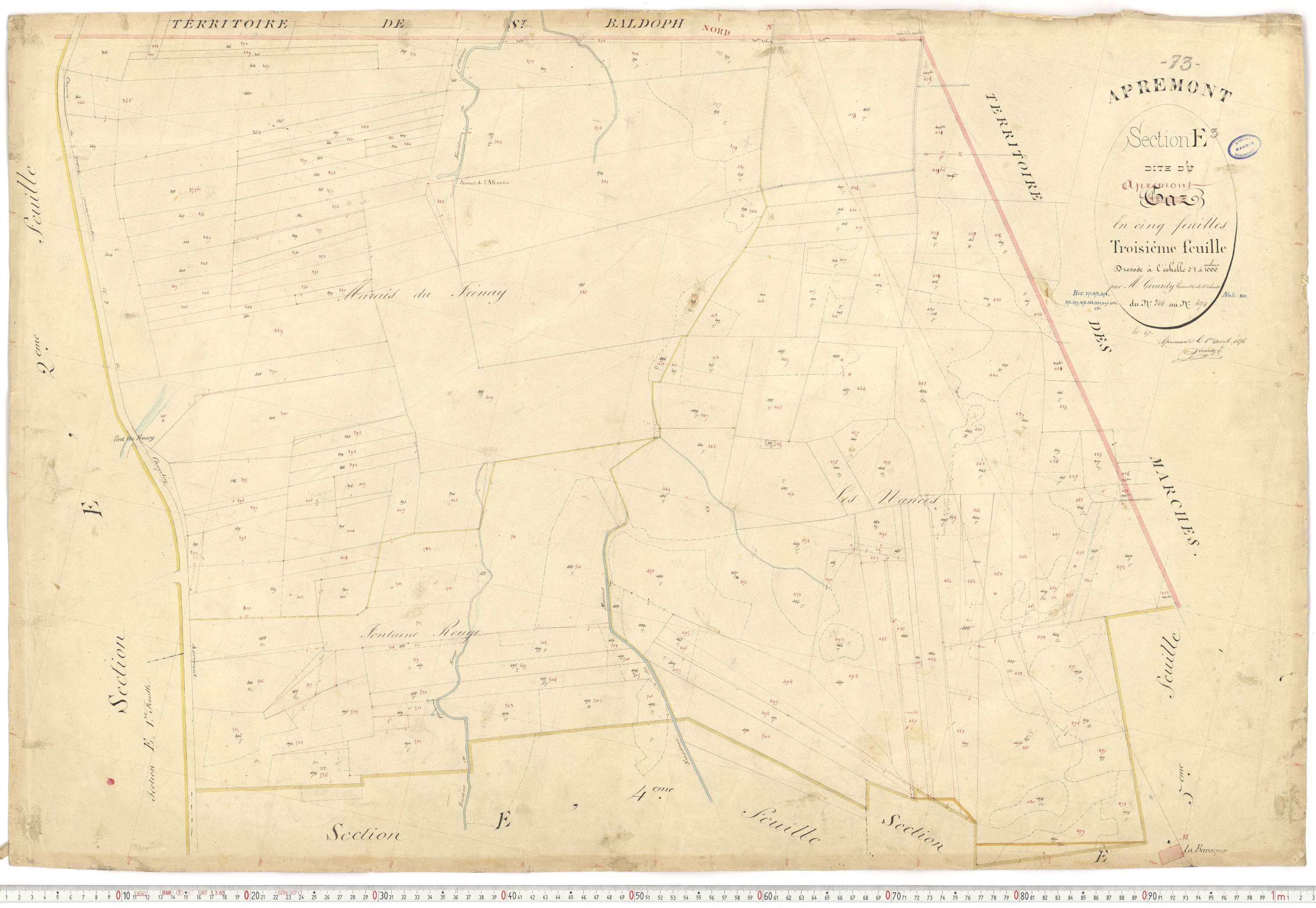 Apremont - Cadastre français (1879).